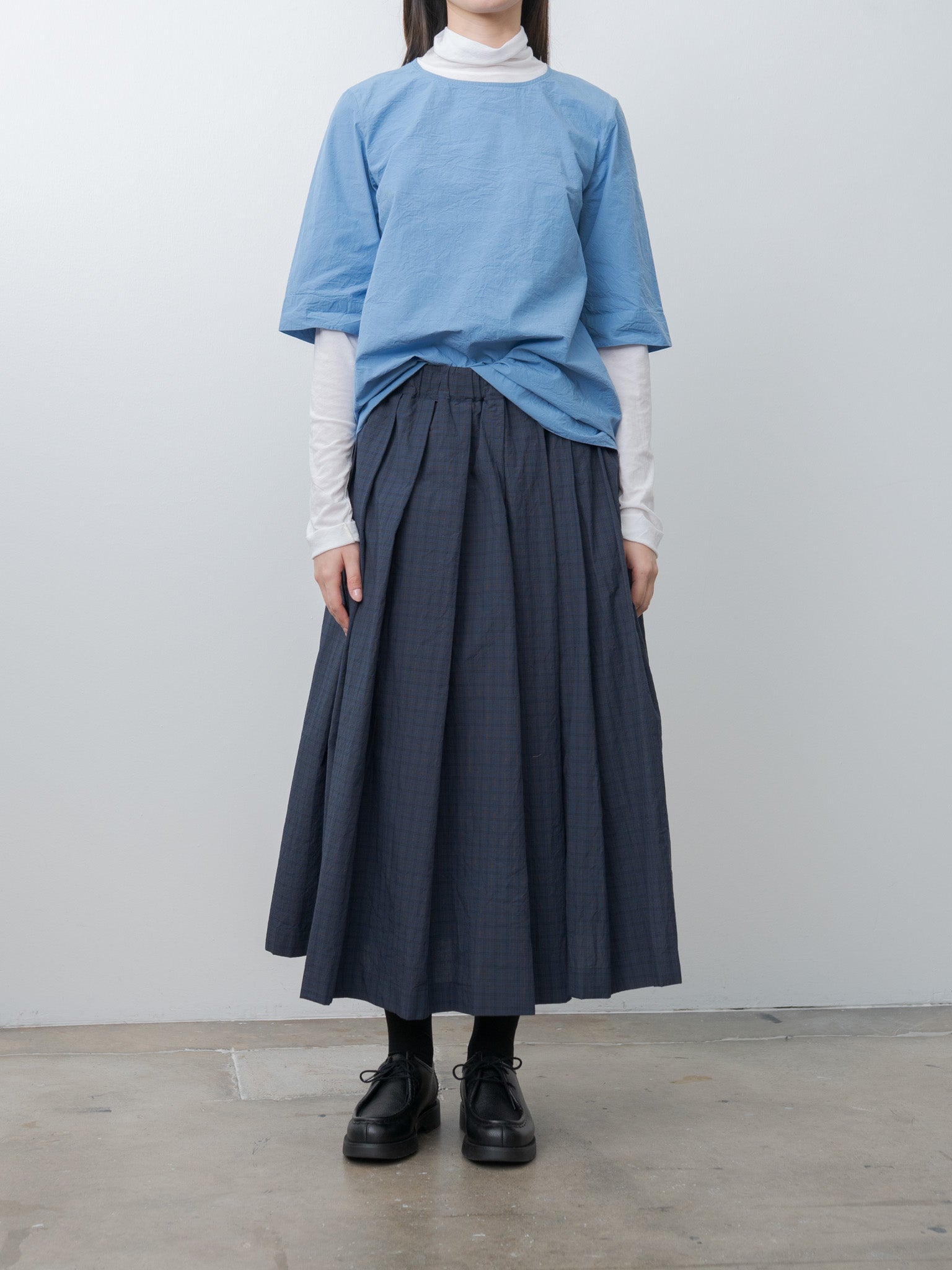 Namu Shop - Casey Casey Simple Top CHALK POPLIN - Light Blue