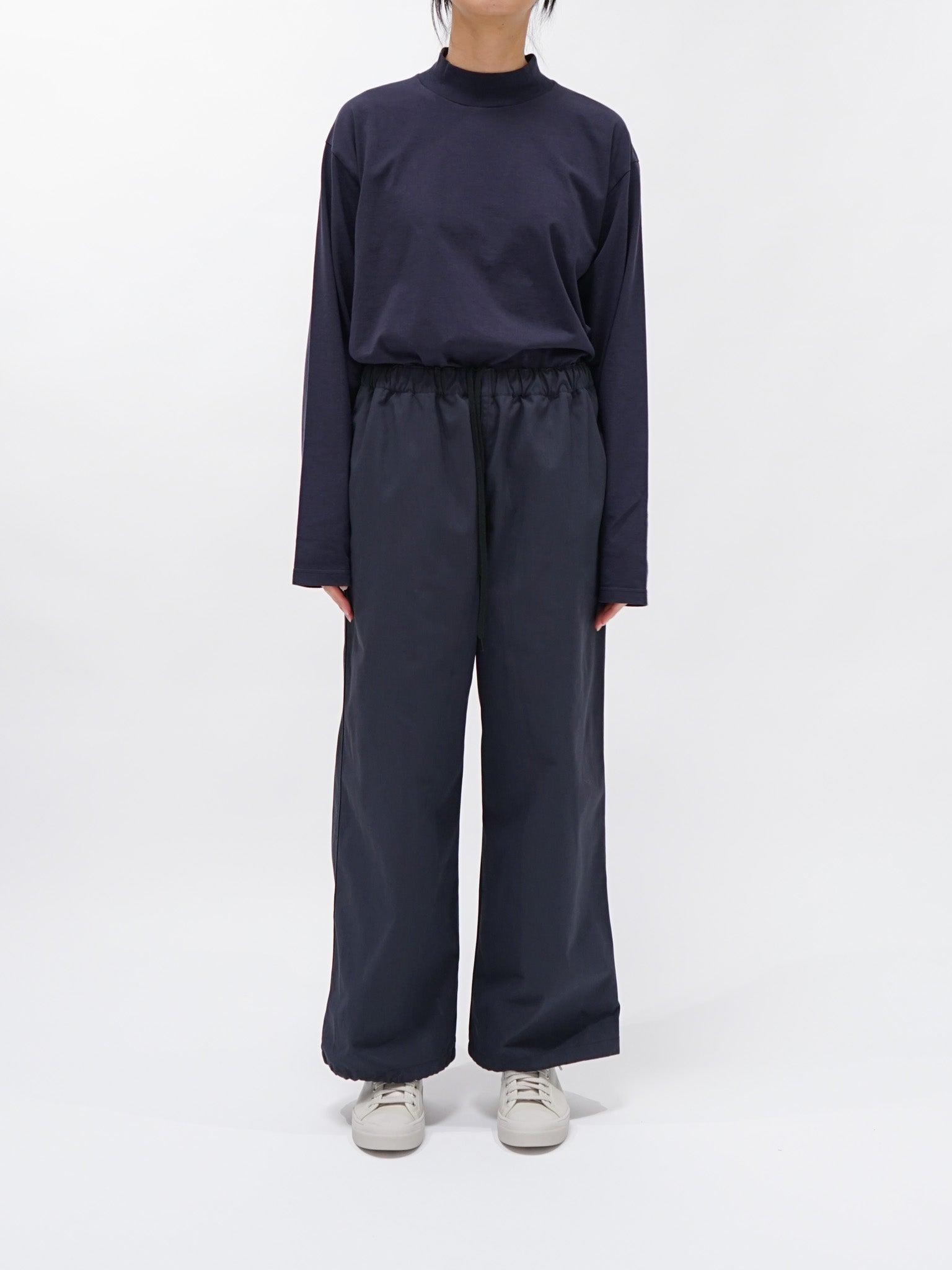 Namu Shop - Y Organic Cotton Recycle Poly Twill Easy Trousers - Navy