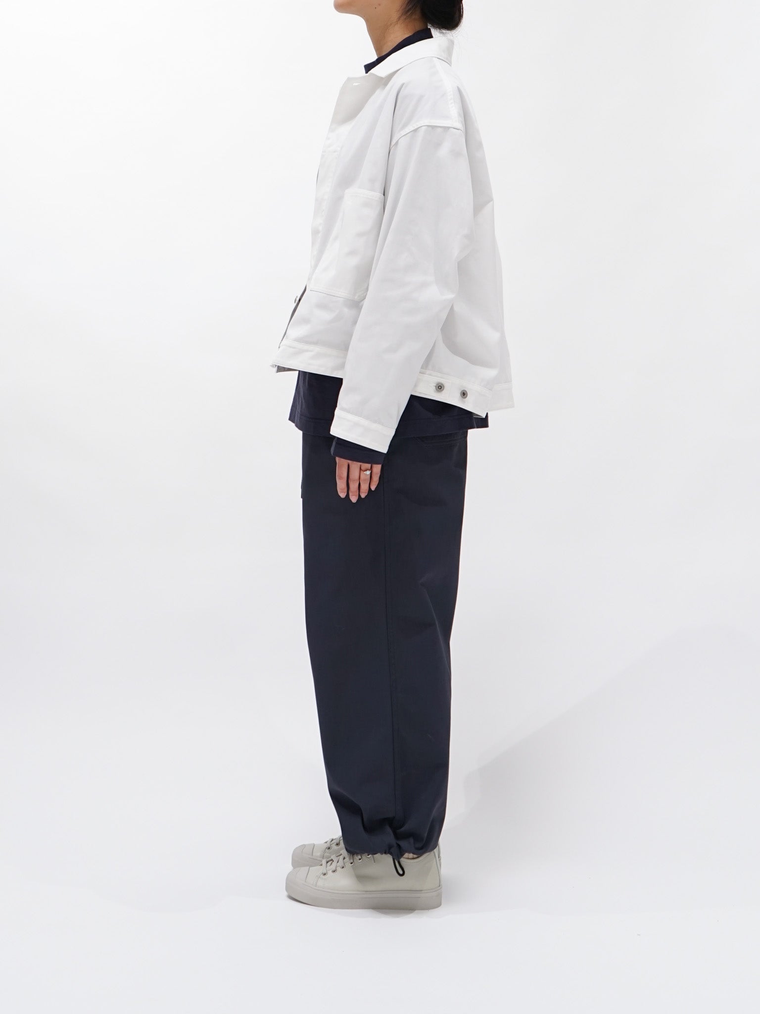 Namu Shop - Y Organic Cotton Recycle Poly Twill Blouson - White