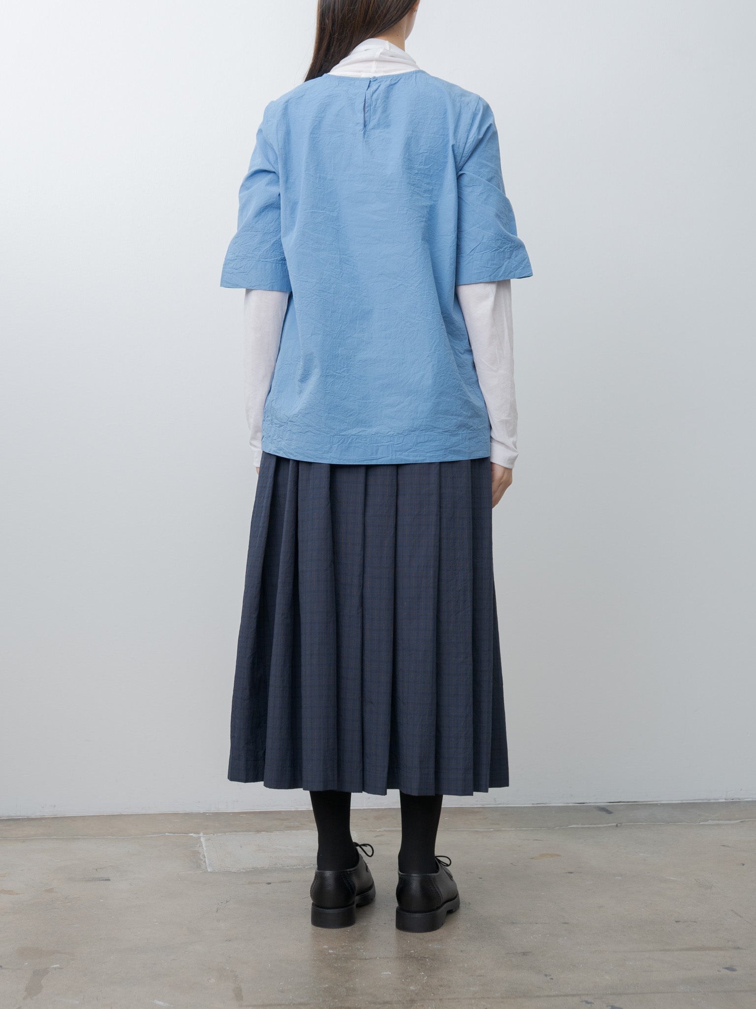Namu Shop - Casey Casey Simple Top CHALK POPLIN - Light Blue