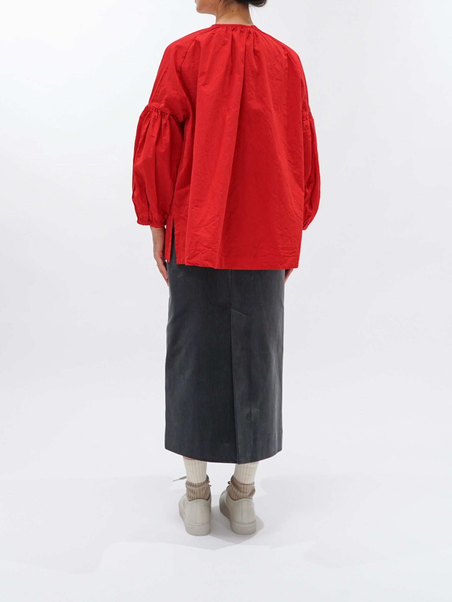 Namu Shop - Yleve Cotton Corduroy Skirt - Blue Gray