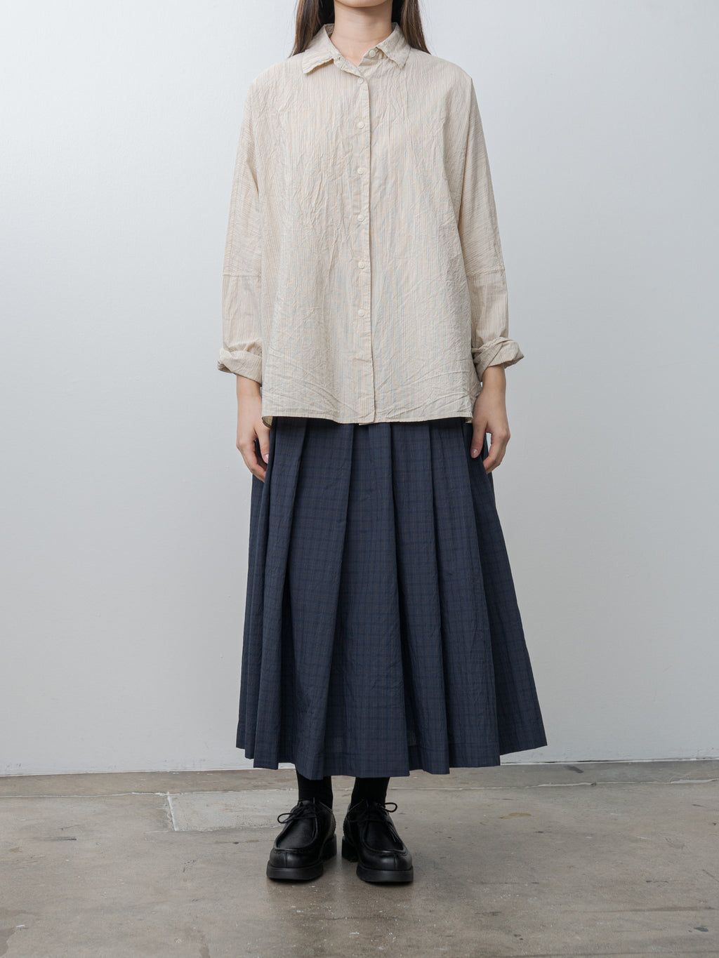 Namu Shop - Casey Casey Waga LS Shirt WIND STRIPE - Nat Stripe