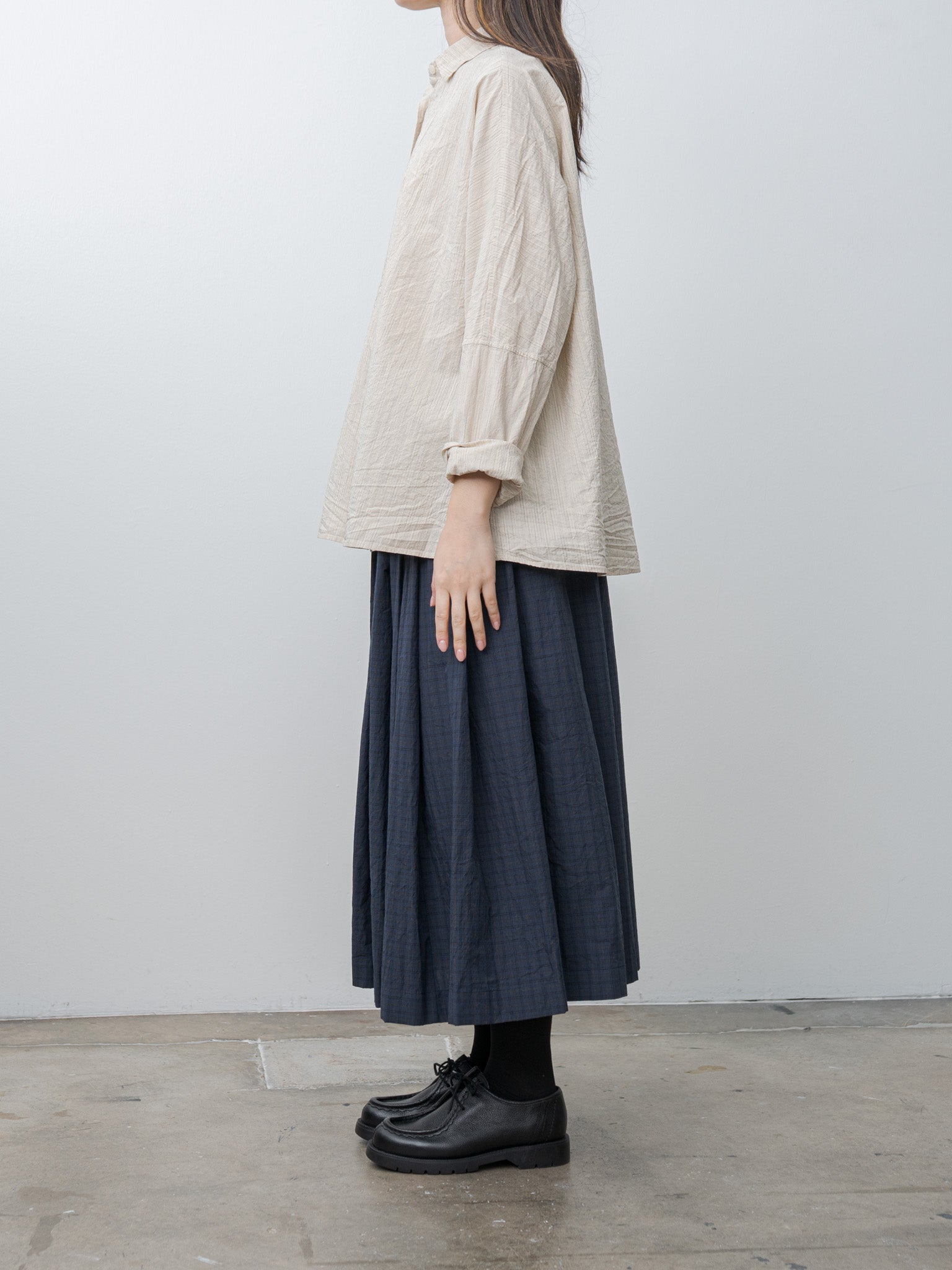Namu Shop - Casey Casey Waga LS Shirt WIND STRIPE - Nat Stripe