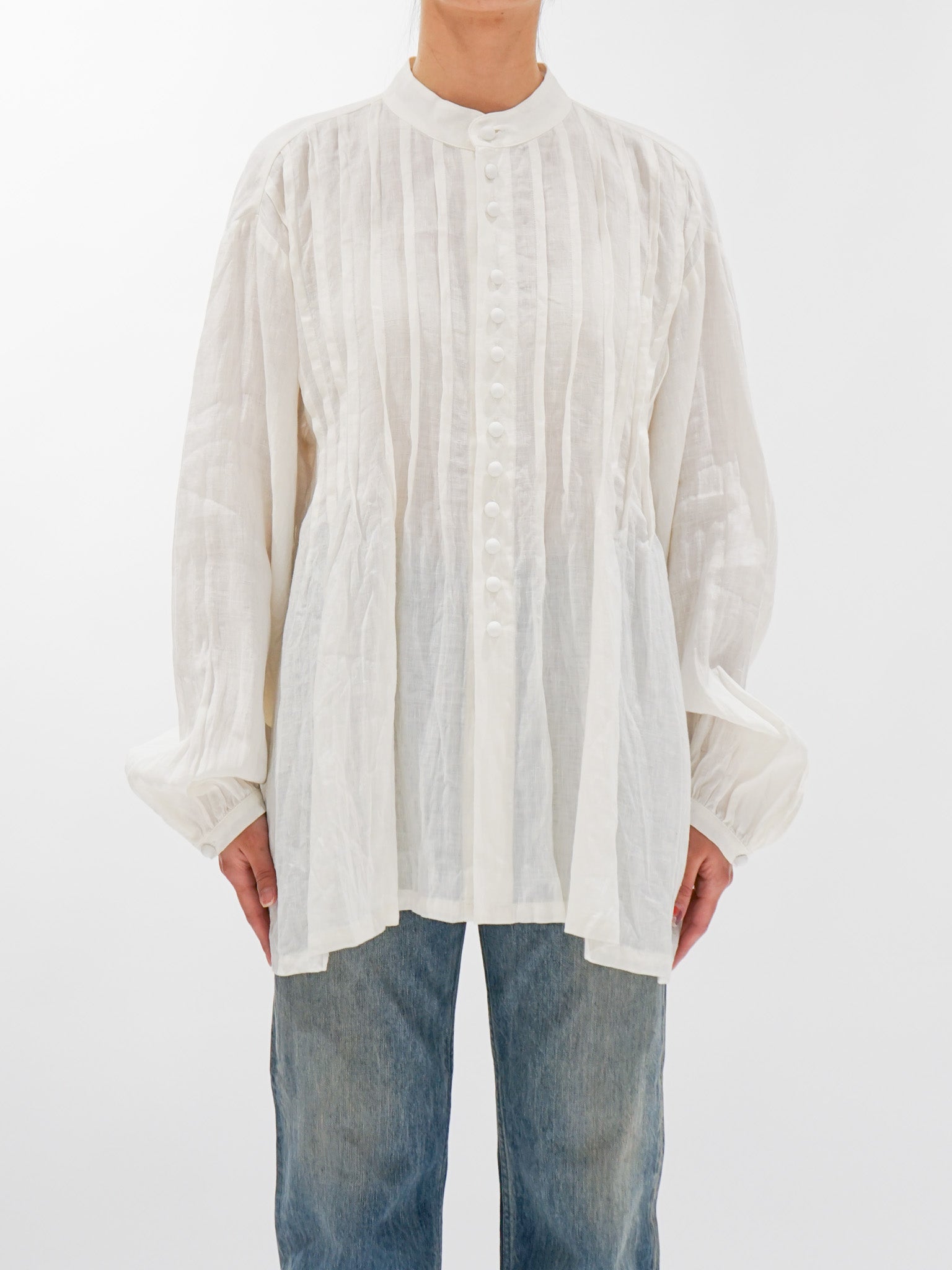 Namu Shop - Ichi Antiquites French Linen Shirt - Black