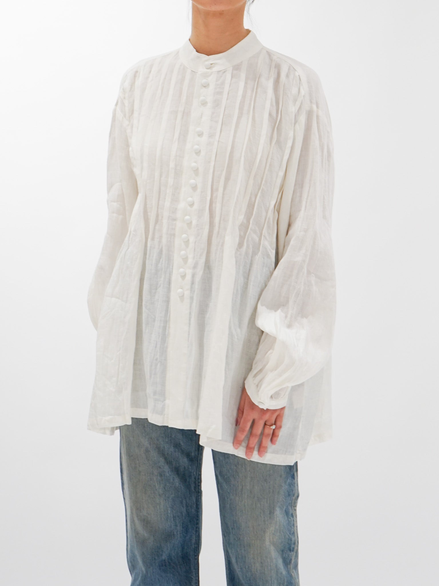 Namu Shop - Ichi Antiquites French Linen Shirt - Black