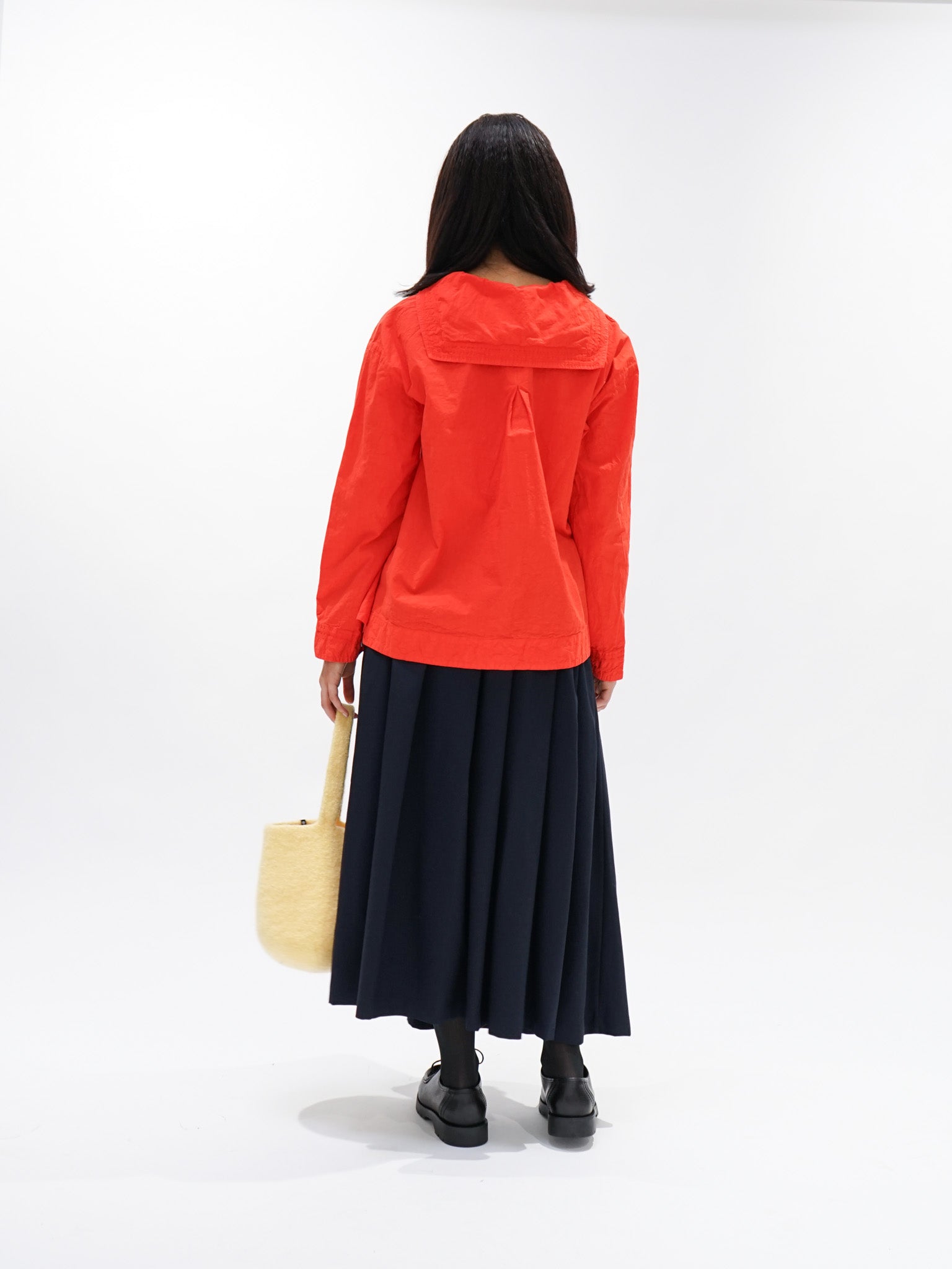Namu Shop - Veritecoeur Shrink Sailor Collar Shirt - Sumikuro