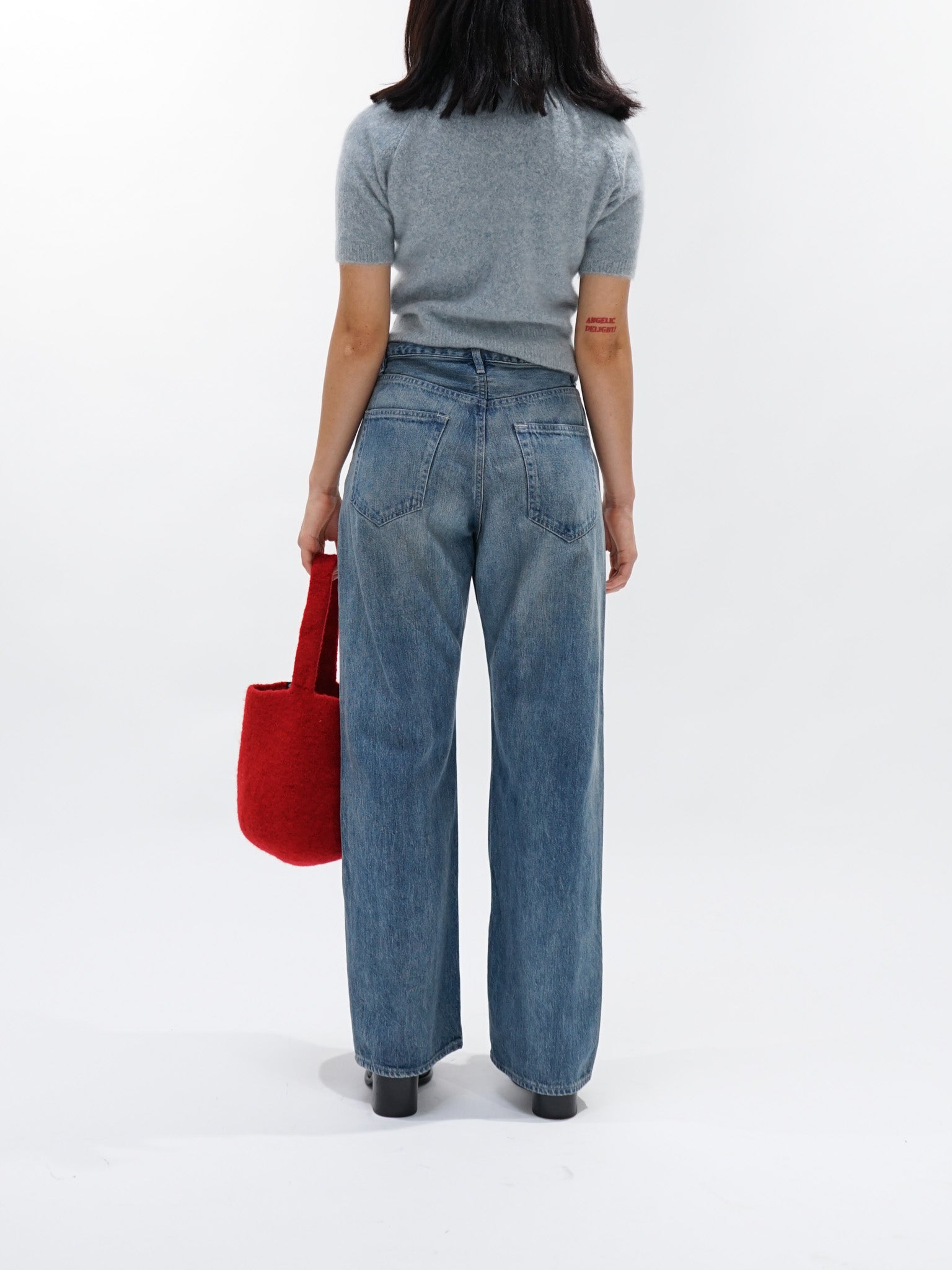 Namu Shop - Auralee Selvedge Faded Light Denim Pants - Light Indigo