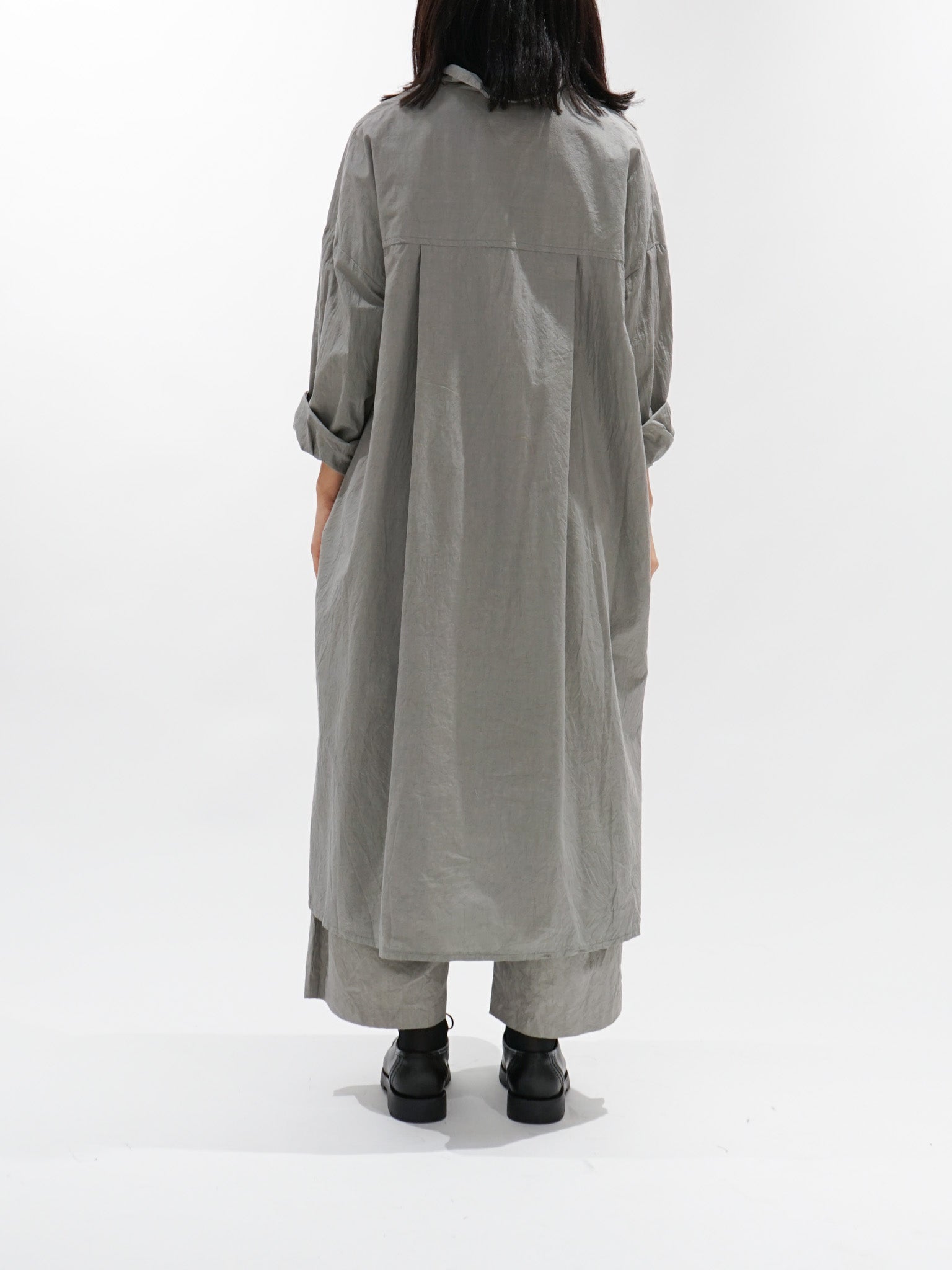 Namu Shop - Veritecoeur Tailored Collar Dress - Brown