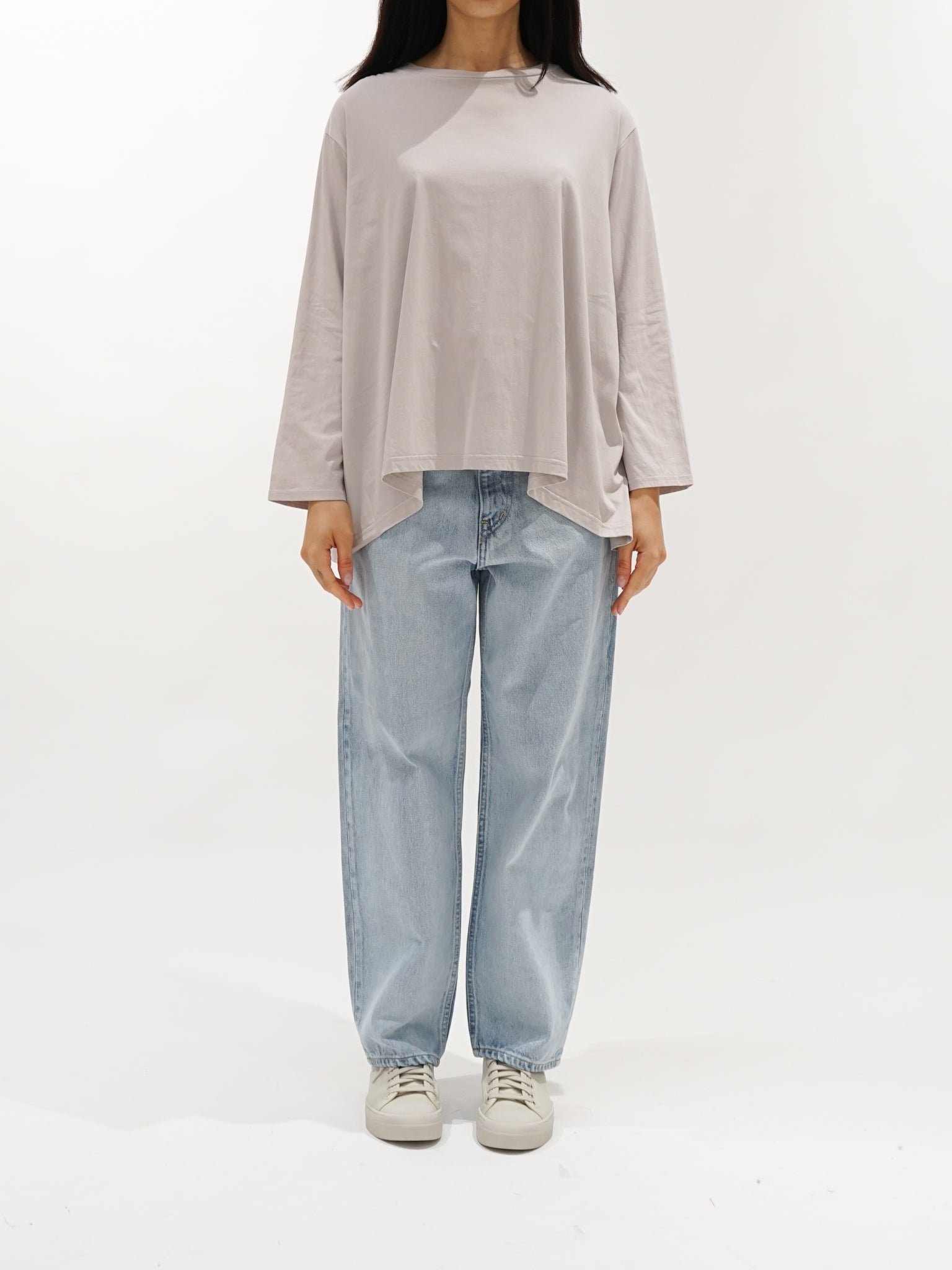 Namu Shop - Maillot High Gauge Cotton Flare Tee - Sand Gray