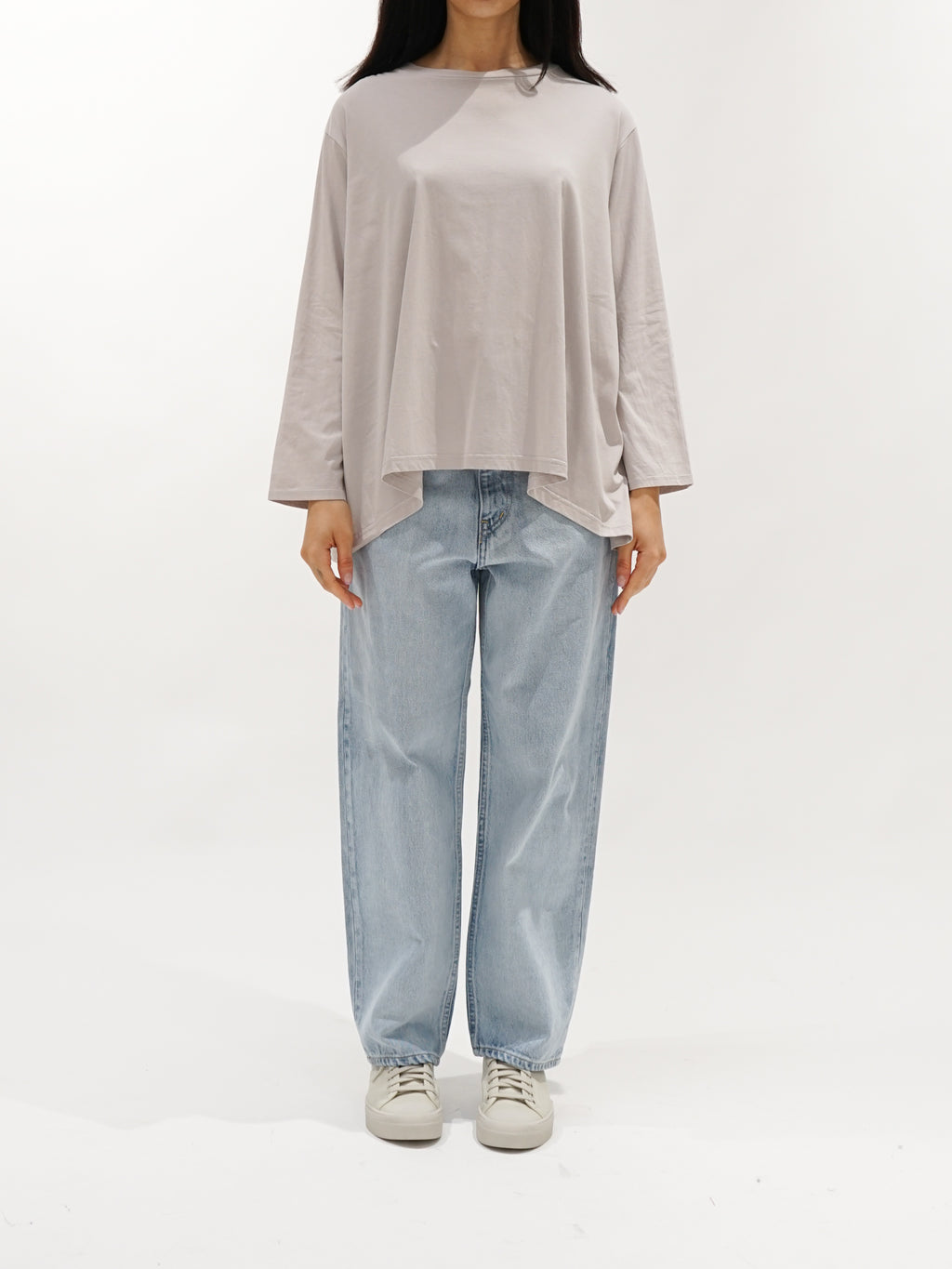 Namu Shop - Maillot High Gauge Cotton Flare Tee - Sand Gray