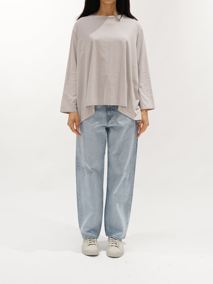 Namu Shop - Maillot High Gauge Cotton Flare Tee - Sand Gray