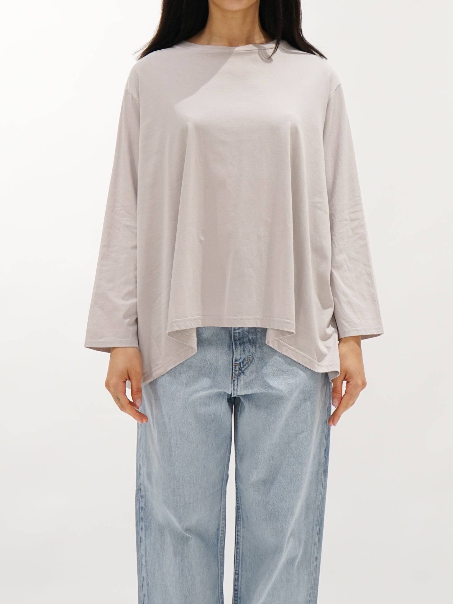 Namu Shop - Maillot High Gauge Cotton Flare Tee - Sand Gray