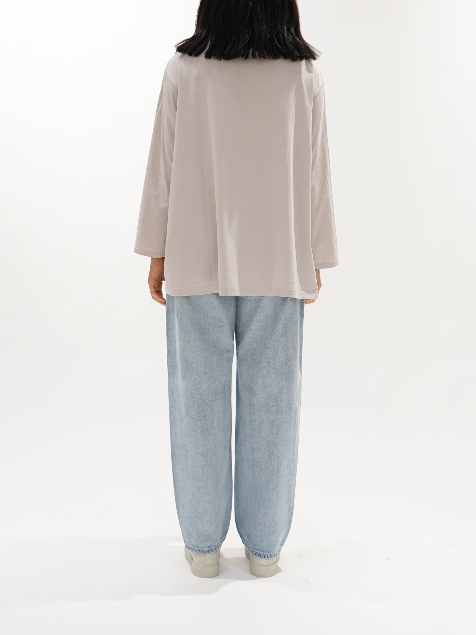 Namu Shop - Maillot High Gauge Cotton Flare Tee - Sand Gray
