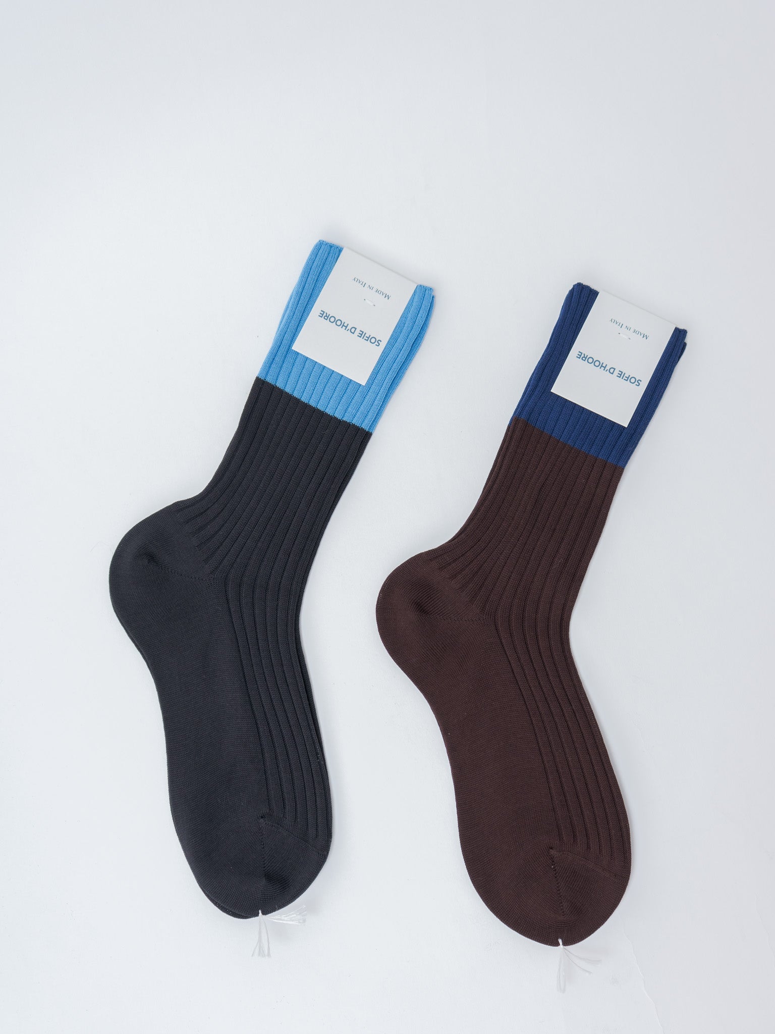 Namu Shop - Sofie D'Hoore Four Socks - Combi 4 - Baby Blue/Black