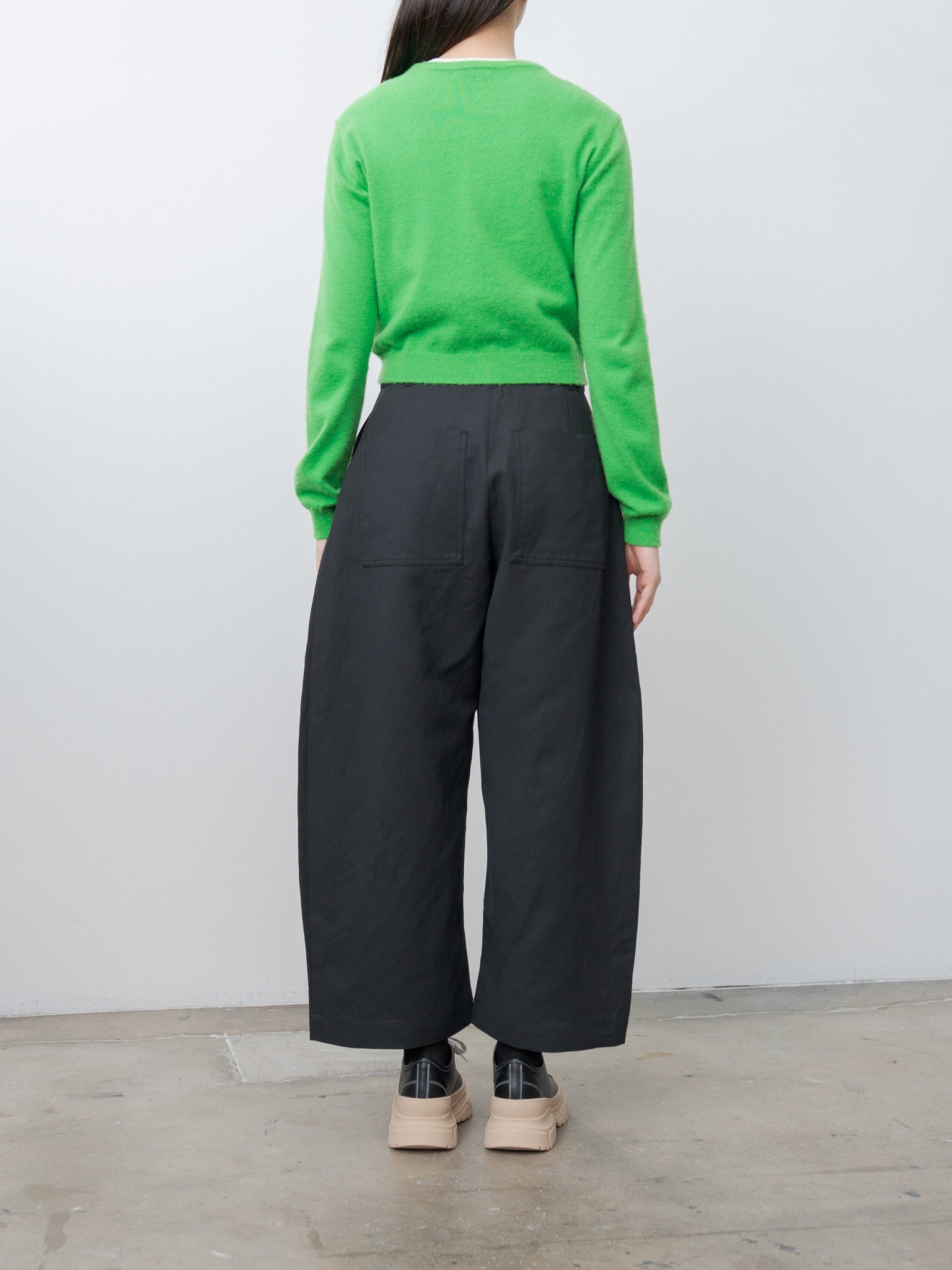 Namu Shop - Auralee Brushed Cashmere Cotton Knit Cardigan - Green