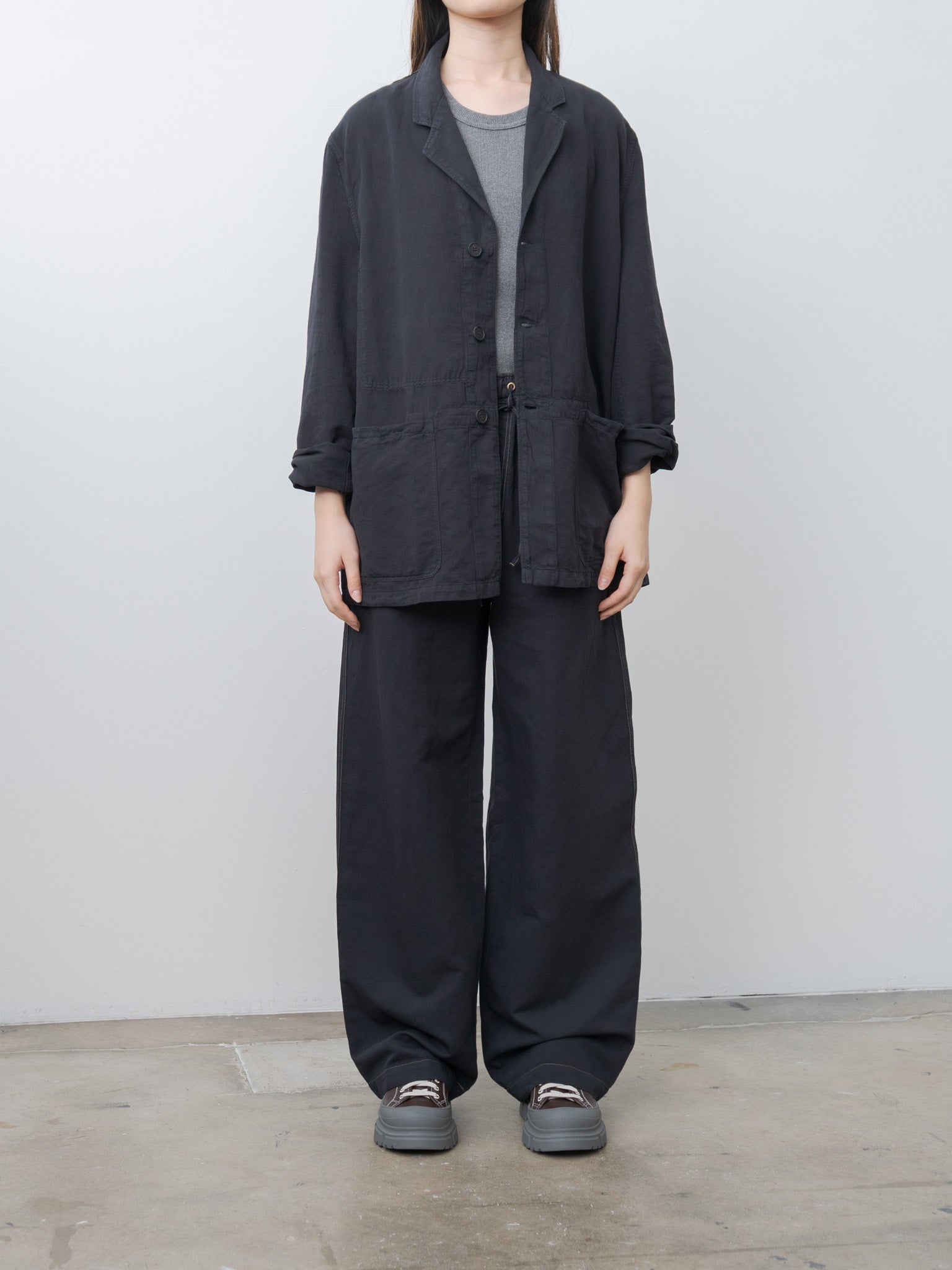 Namu Shop - Studio Nicholson MARNE Jacket - Black Grape