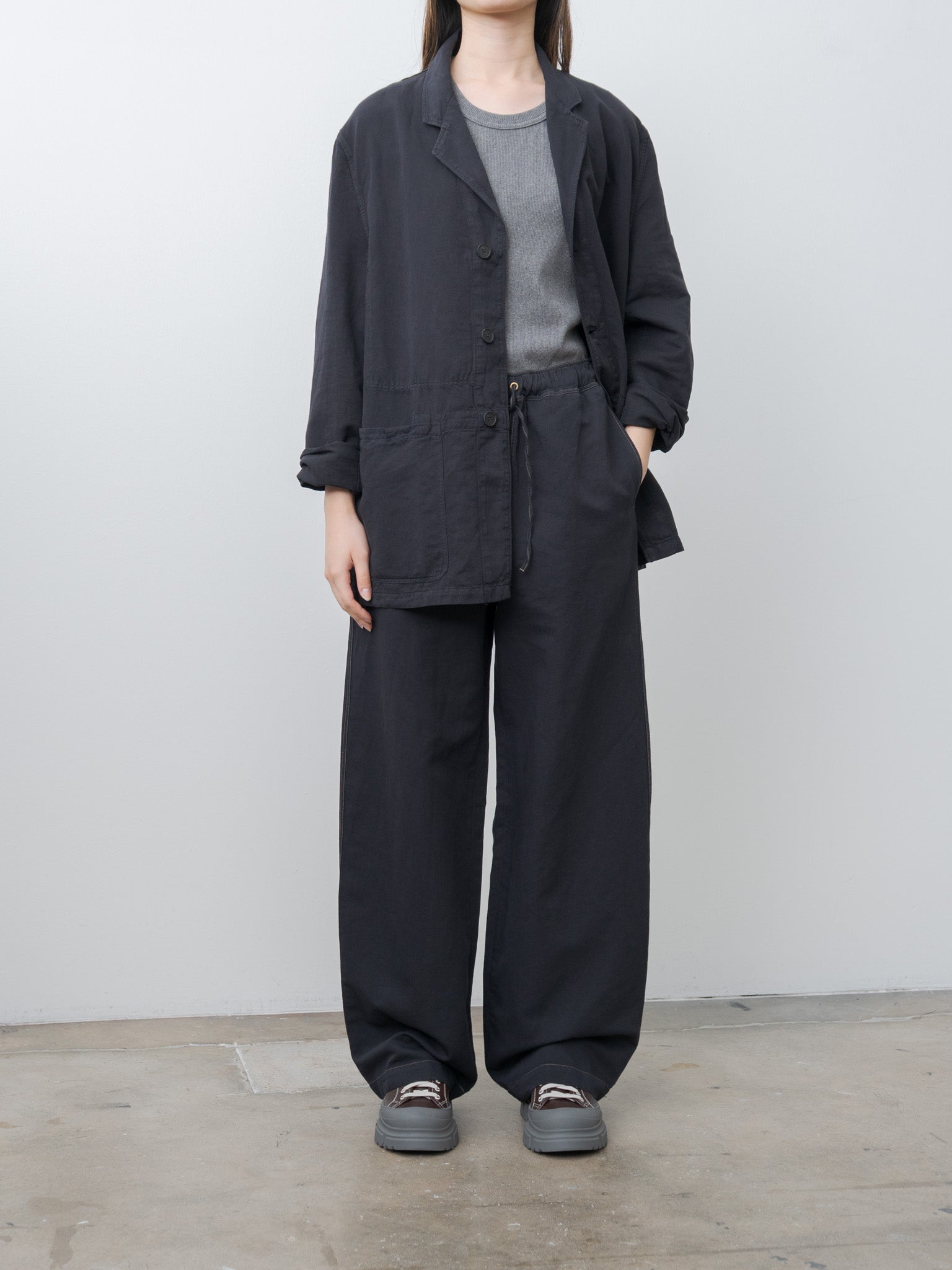 Namu Shop - Studio Nicholson MARNE Jacket - Black Grape