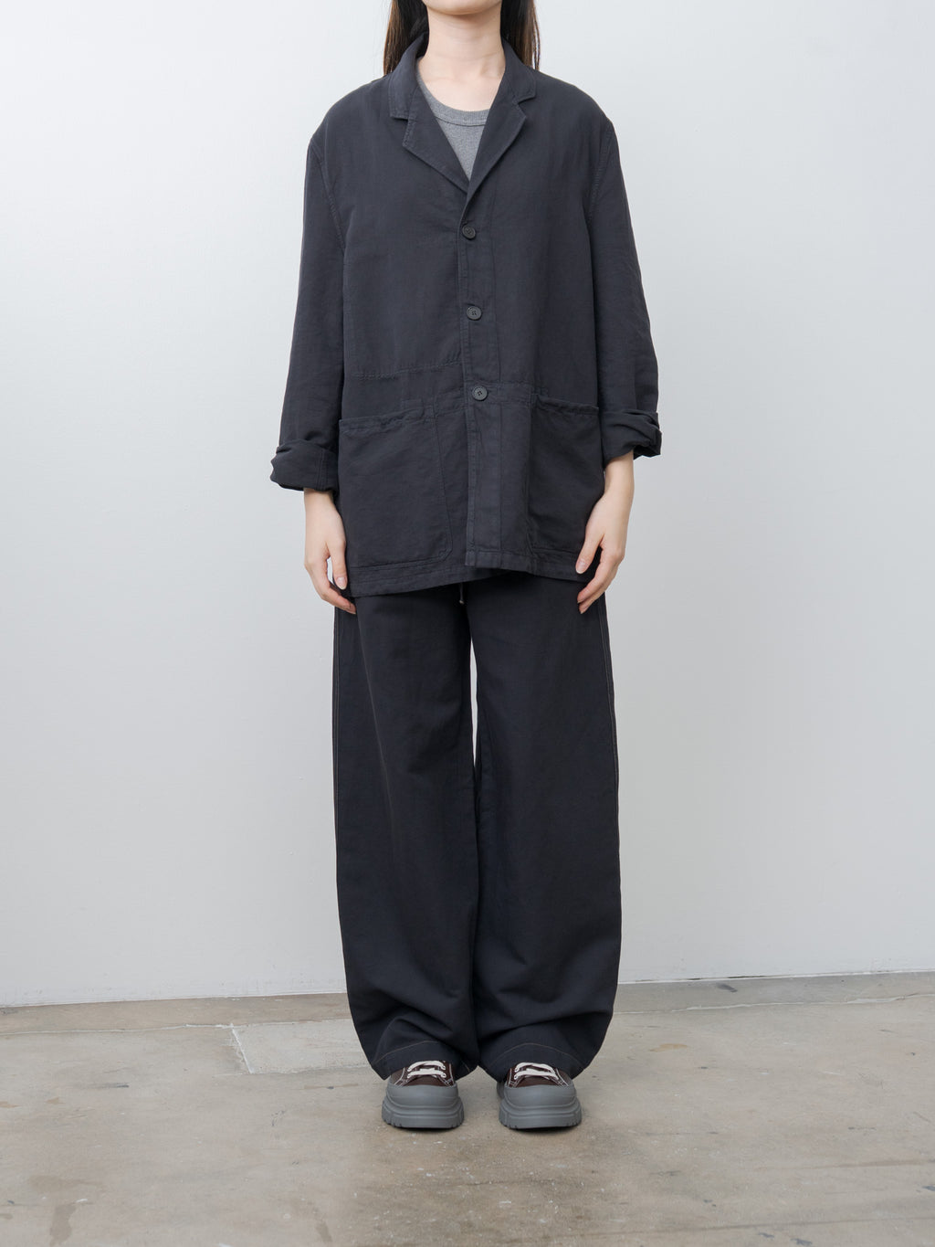 Namu Shop - Studio Nicholson MARNE Jacket - Black Grape