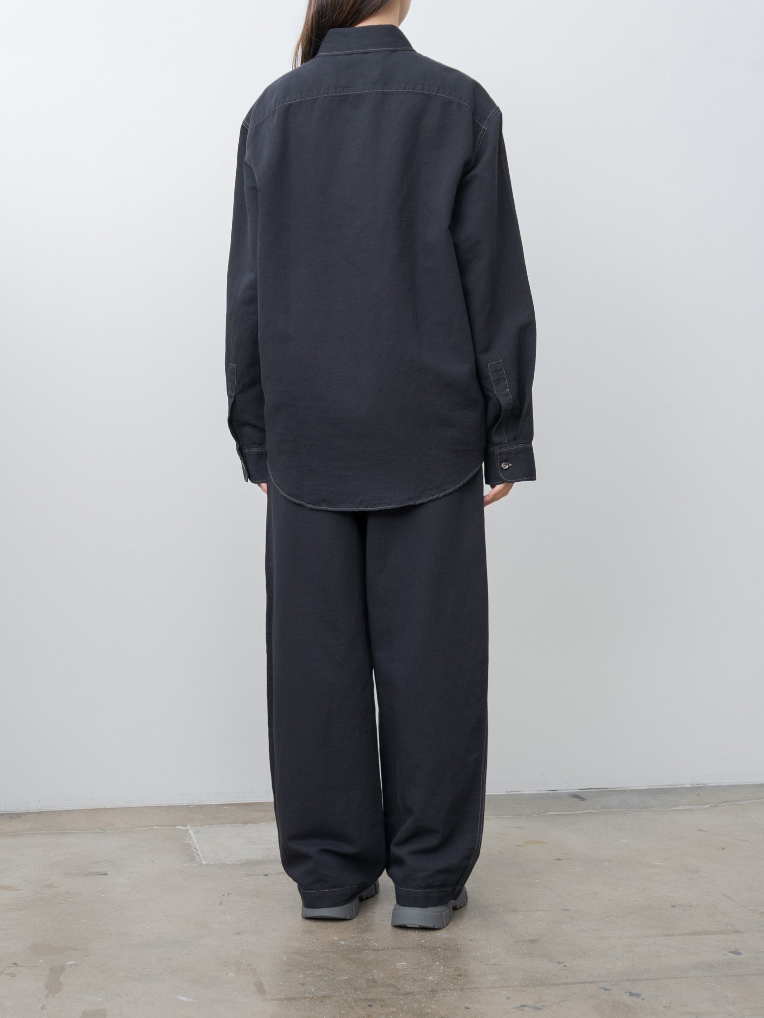 Namu Shop - Studio Nicholson SONNY Drawstring Pants - Black Grape