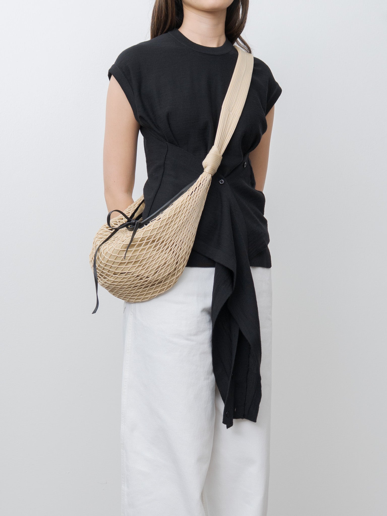 Namu Shop - Lemaire Croissant Filt Bag - Light Beige