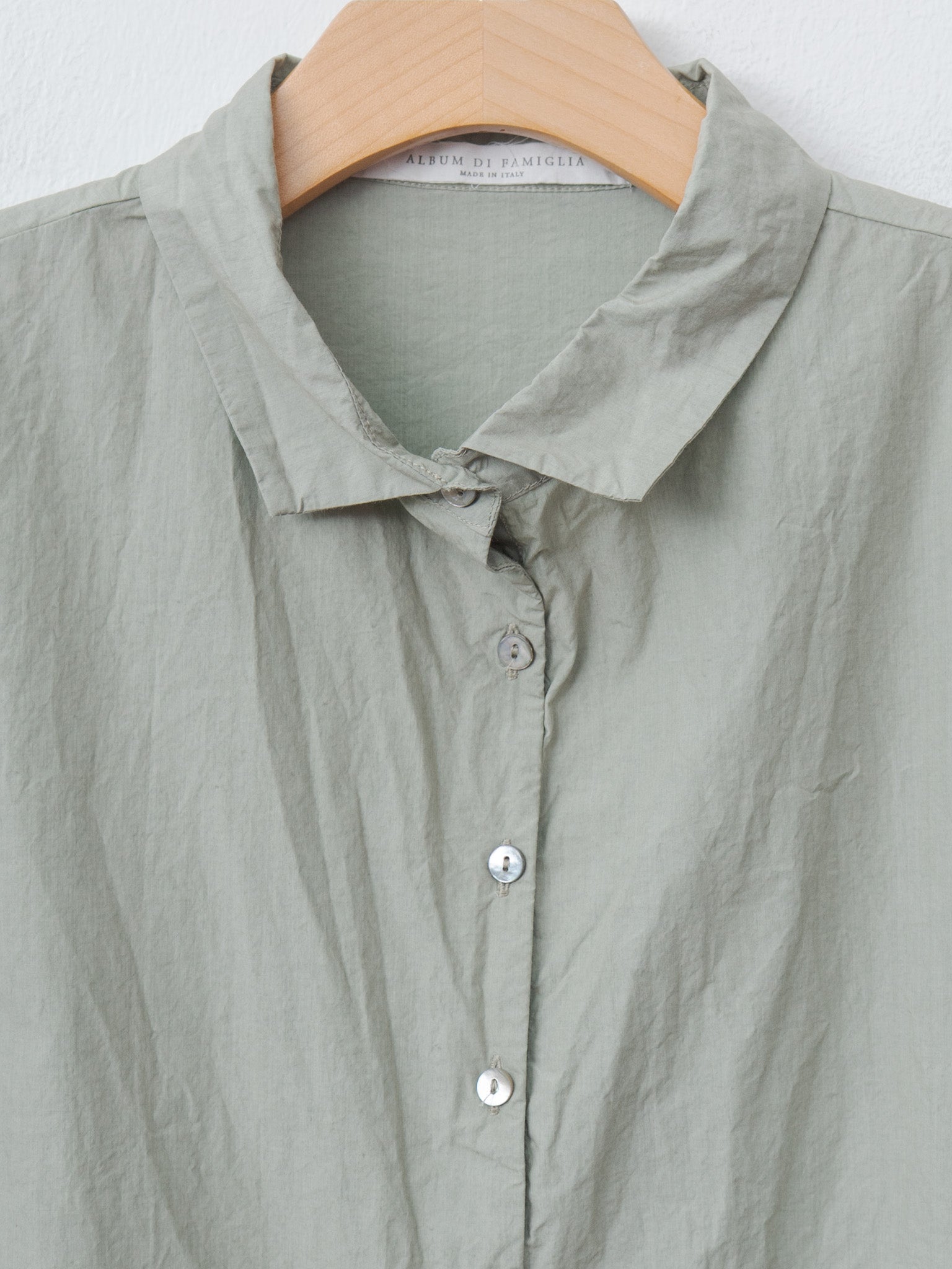 Namu Shop - Album di Famiglia Short Collar Shirt TC - Sage