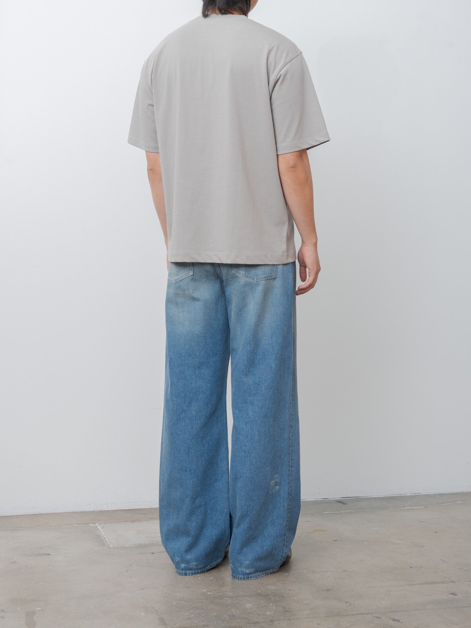 Namu Shop - Aton Fresca Plate Loose Fit T-Shirt - Gray