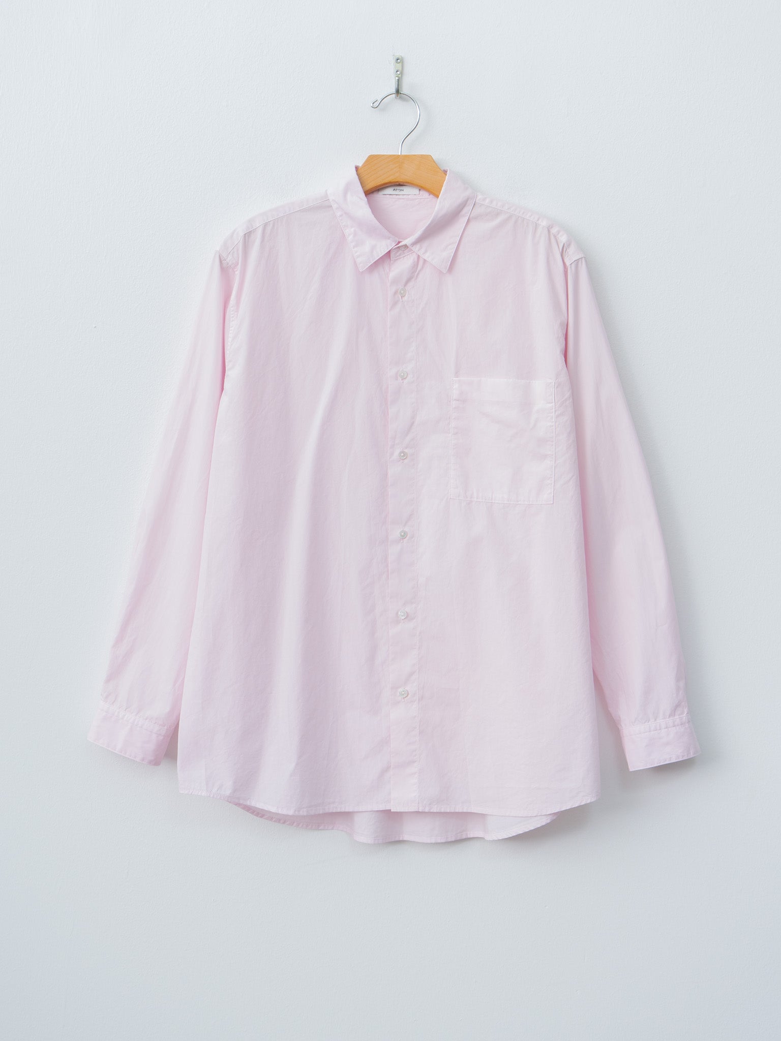 Namu Shop - Aton Natural Dyed Cotton Lawn Standard Shirt - Pink