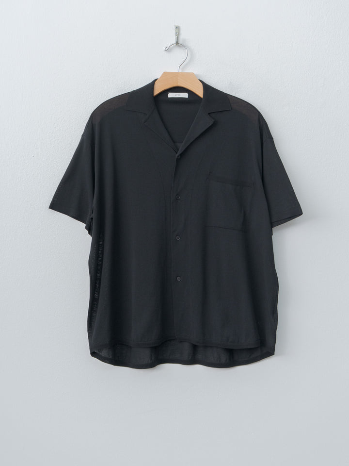 Namu Shop - Aton High Twist Cotton Knit Shirt - Black