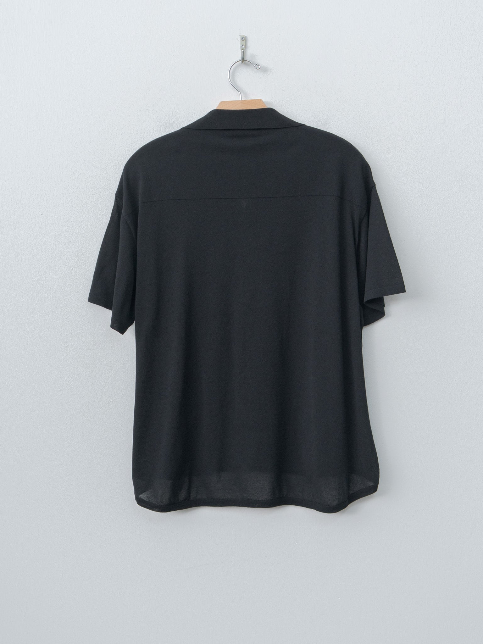 Namu Shop - Aton High Twist Cotton Knit Shirt - Black