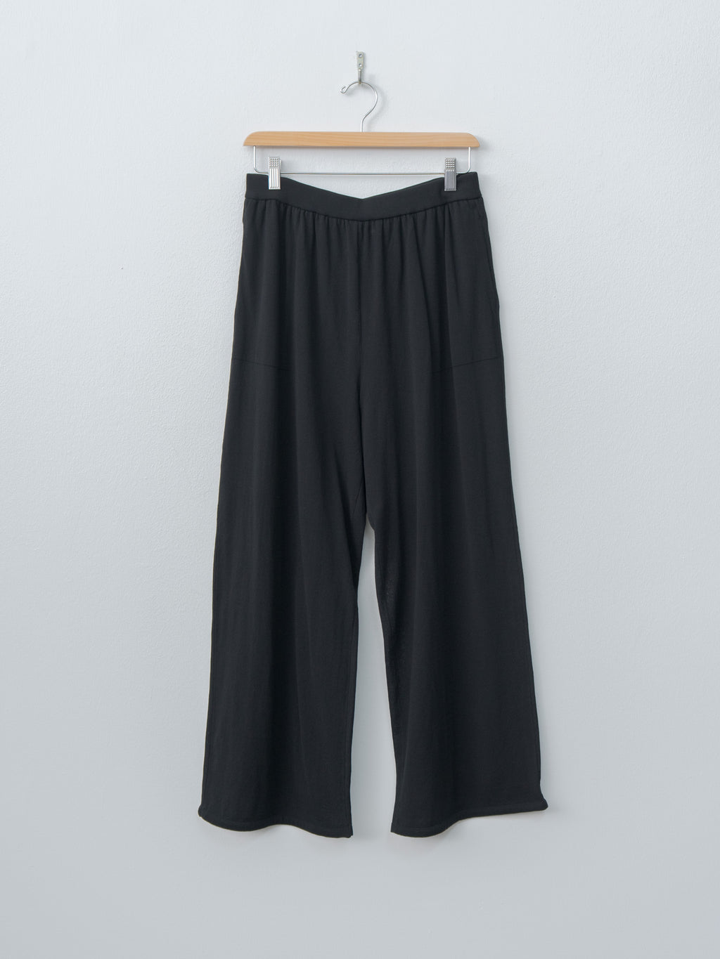 Namu Shop - Aton High Twist Cotton Wide Easy Pants - Black