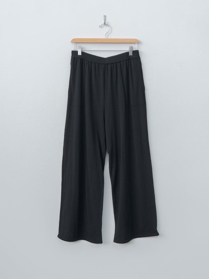 Namu Shop - Aton High Twist Cotton Wide Easy Pants - Black