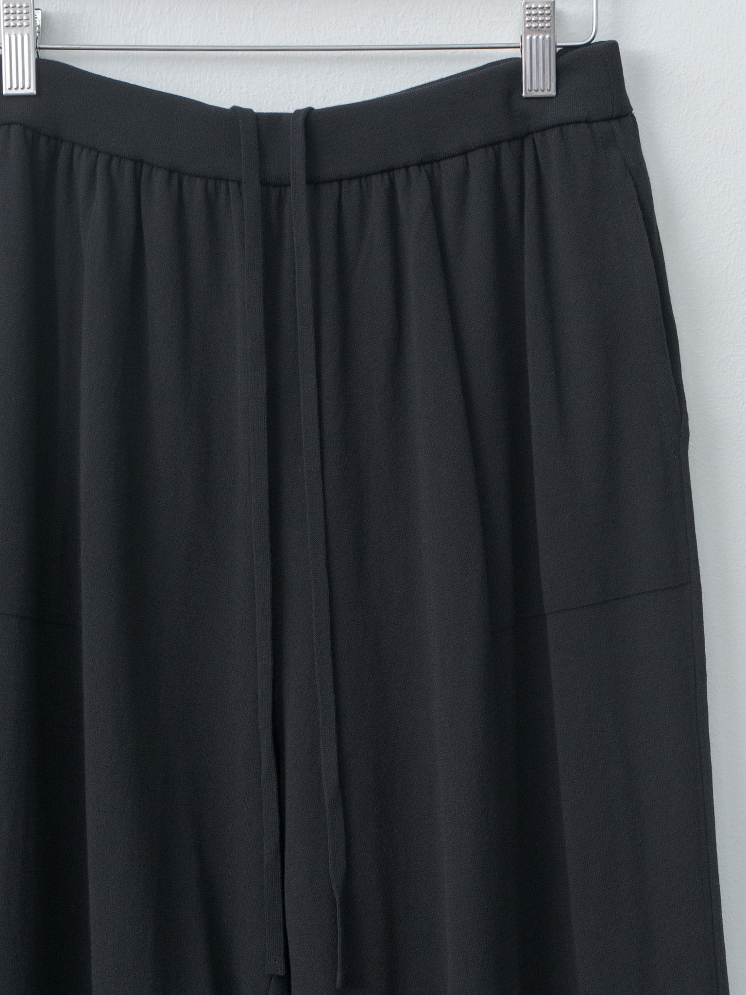 Namu Shop - Aton High Twist Cotton Wide Easy Pants - Black