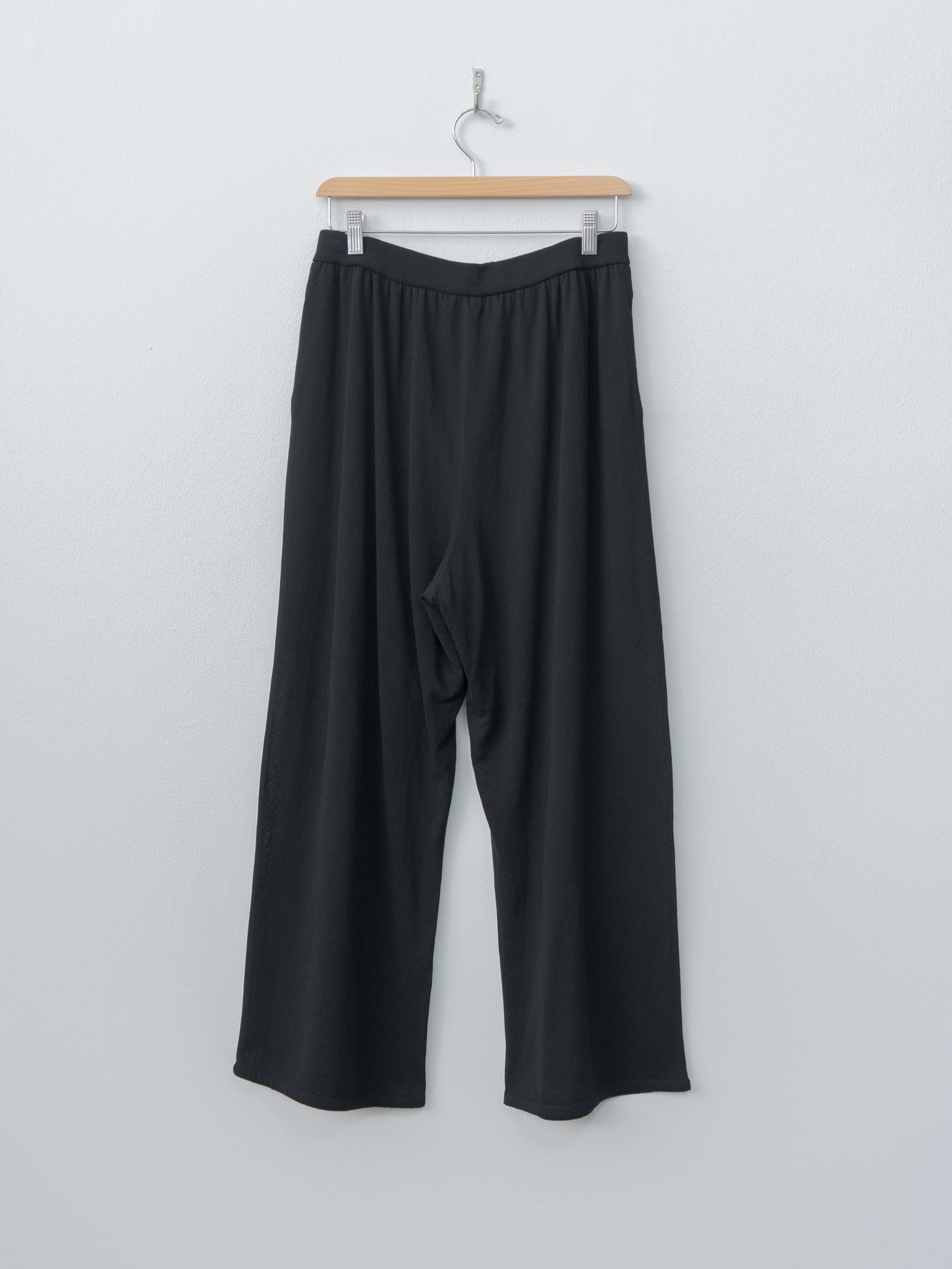 Namu Shop - Aton High Twist Cotton Wide Easy Pants - Black