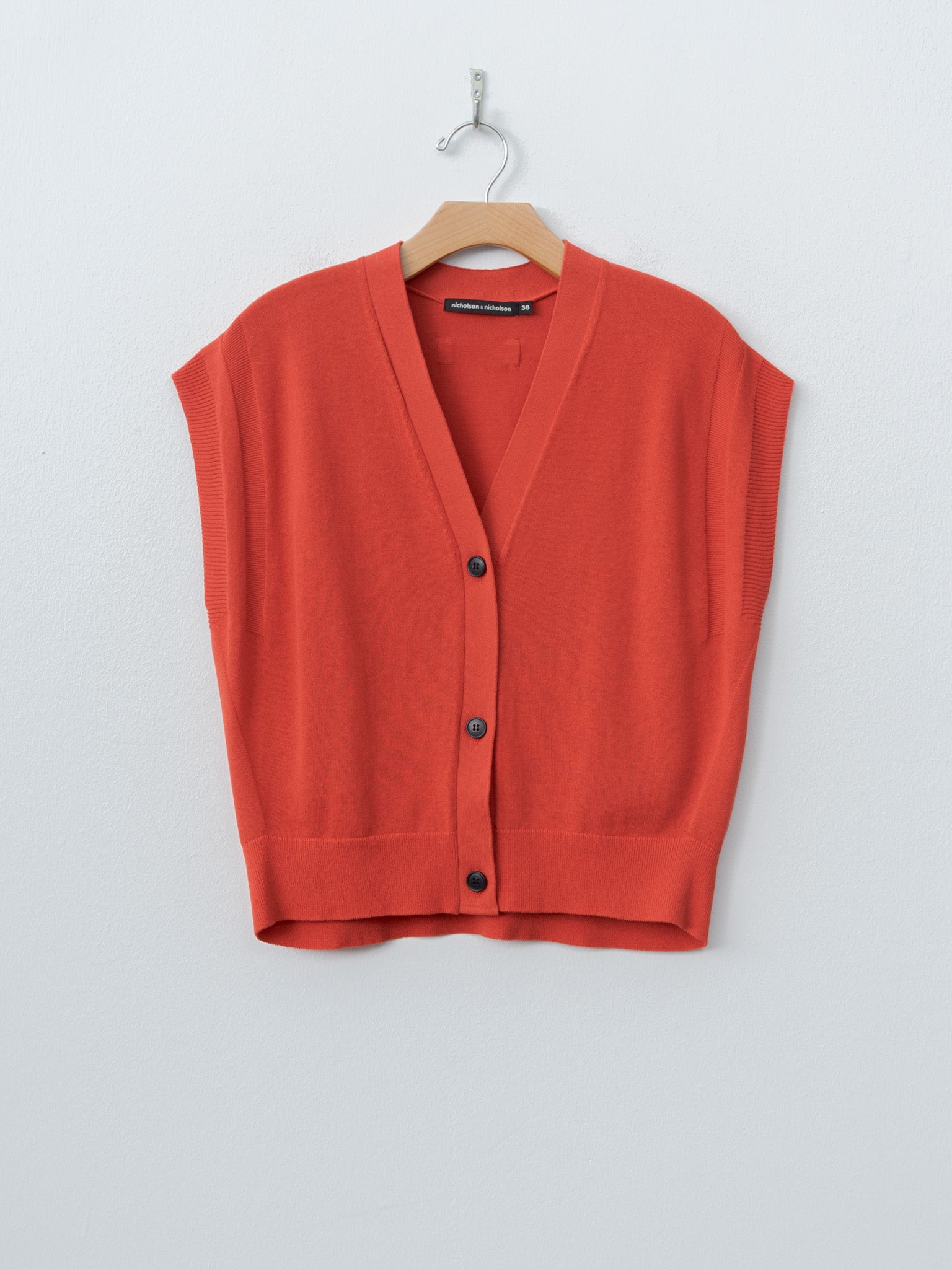 Namu Shop - Nicholson & Nicholson WIND Knit Vest - Orange Red