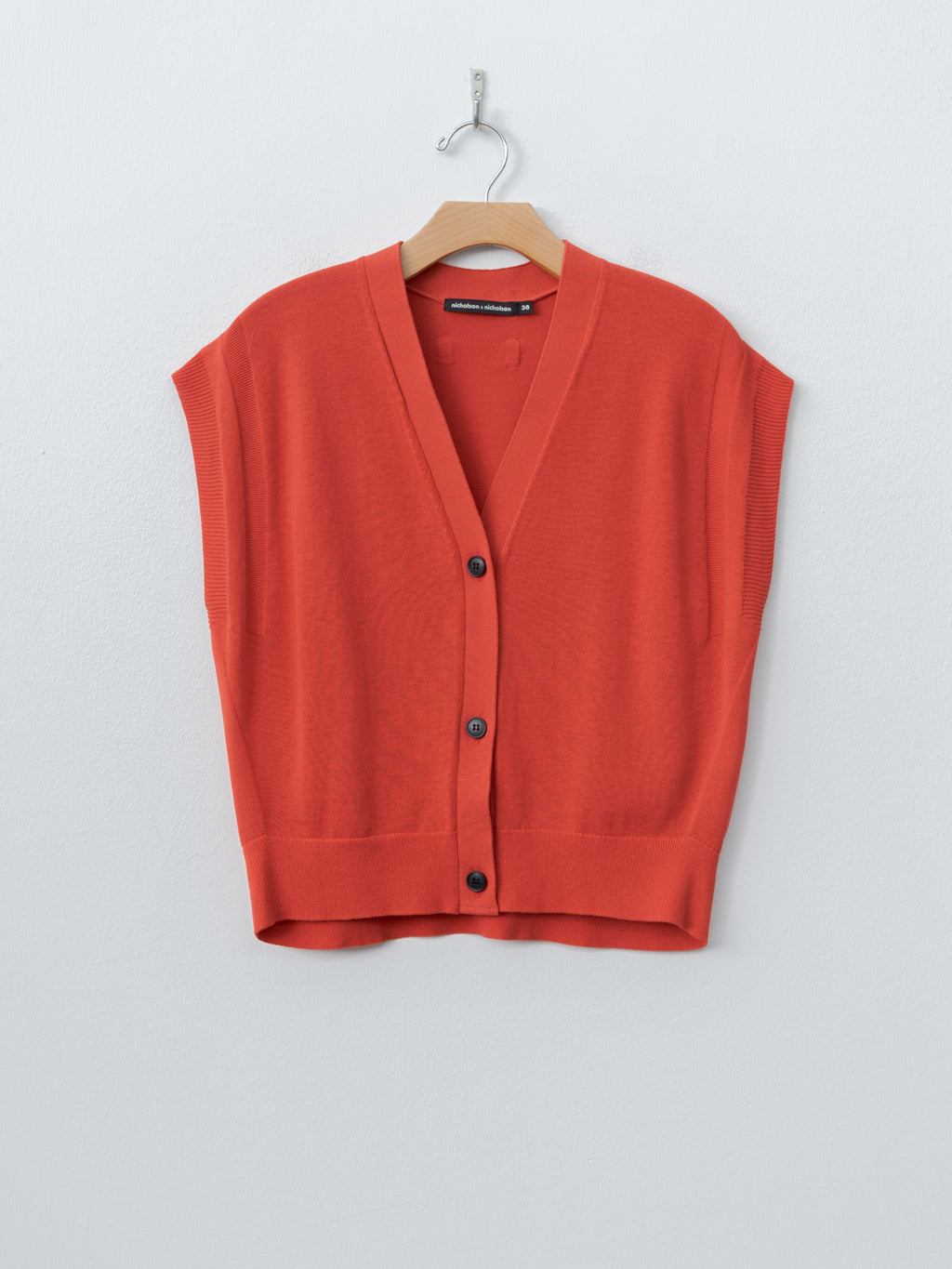 Namu Shop - Nicholson & Nicholson WIND Knit Vest - Orange Red