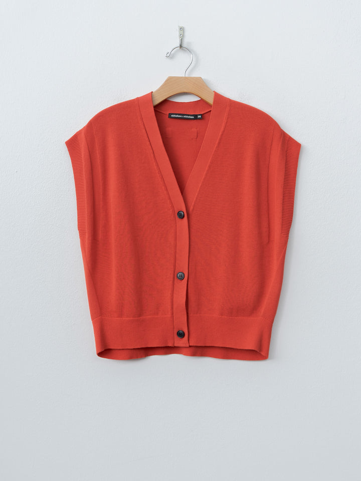 Namu Shop - Nicholson & Nicholson WIND Knit Vest - Orange Red