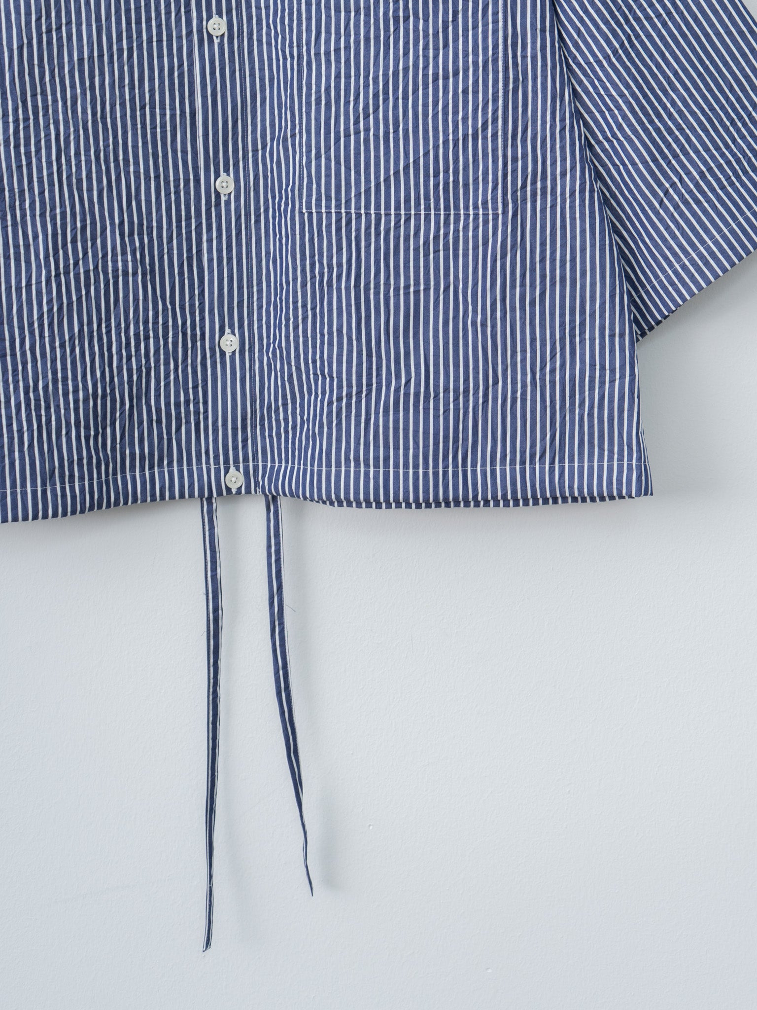 Namu Shop - Nicholson & Nicholson LINDA-CC Shirt - Navy Stripe