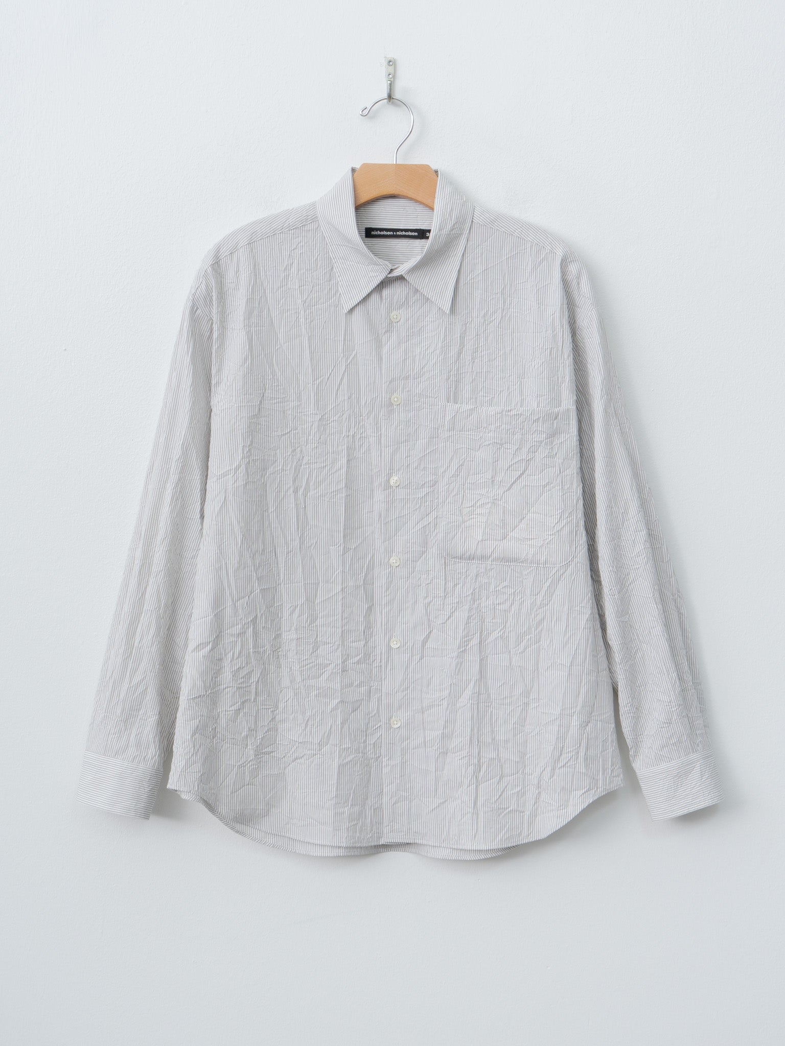 Namu Shop - Nicholson & Nicholson CLEA-CC Shirt - Gray Stripe