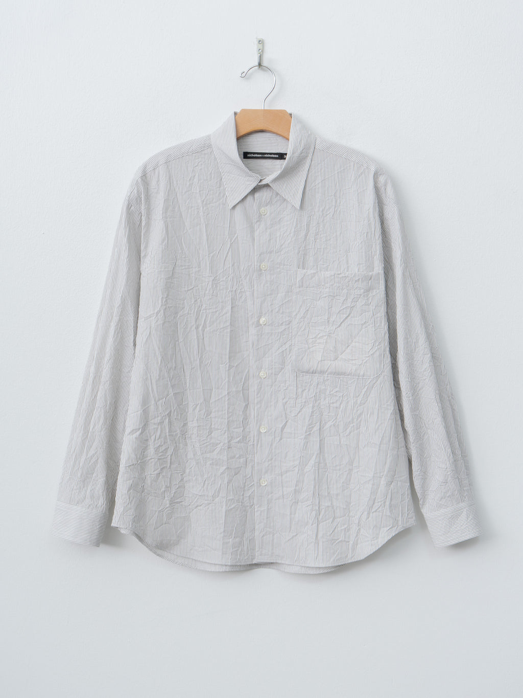 Namu Shop - Nicholson & Nicholson CLEA-CC Shirt - Gray Stripe