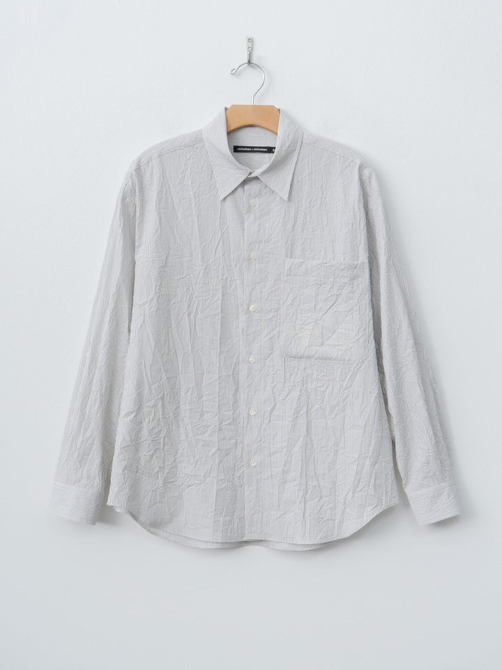 Namu Shop - Nicholson & Nicholson CLEA-CC Shirt - Gray Stripe