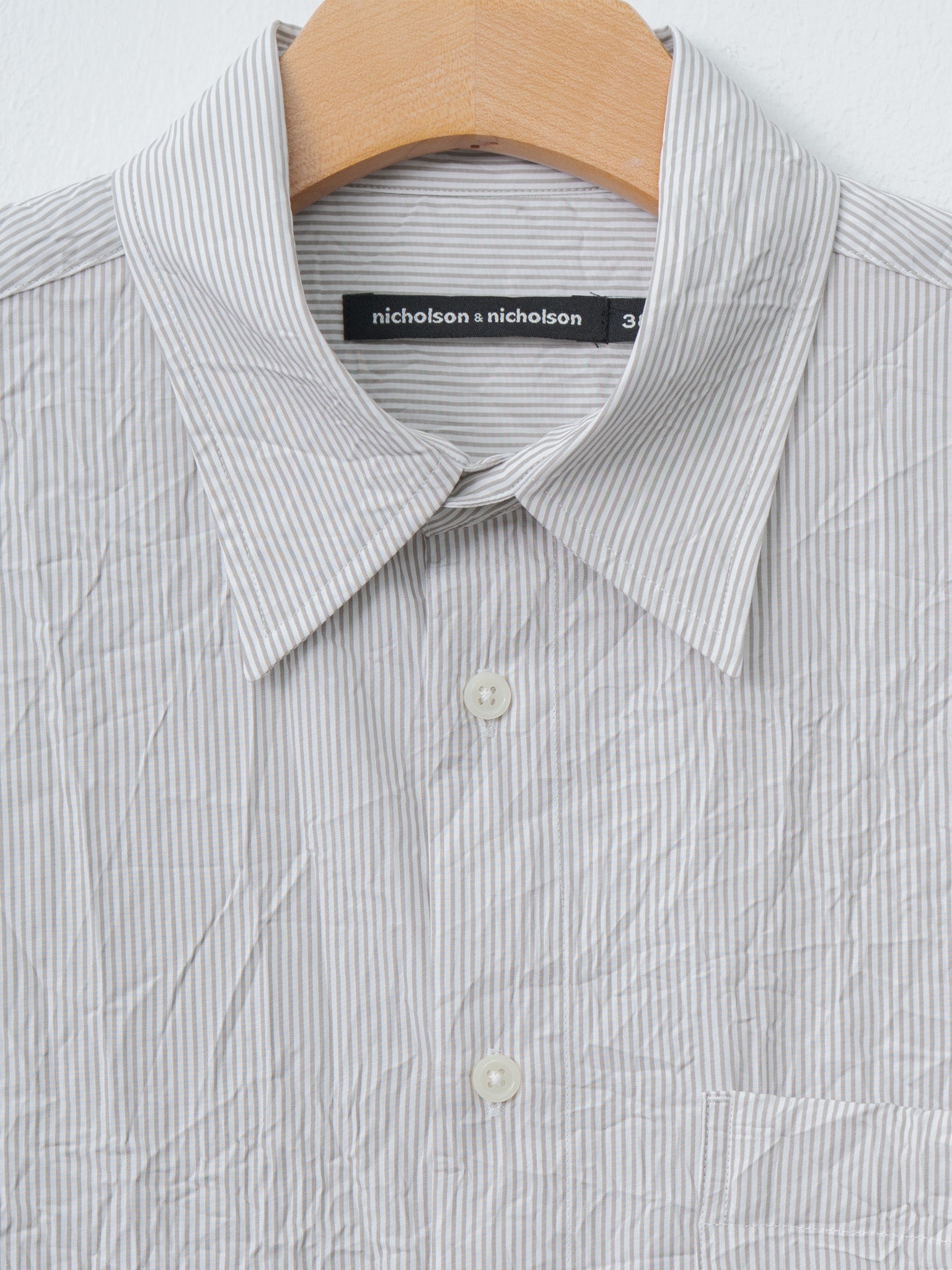 Namu Shop - Nicholson & Nicholson CLEA-CC Shirt - Gray Stripe