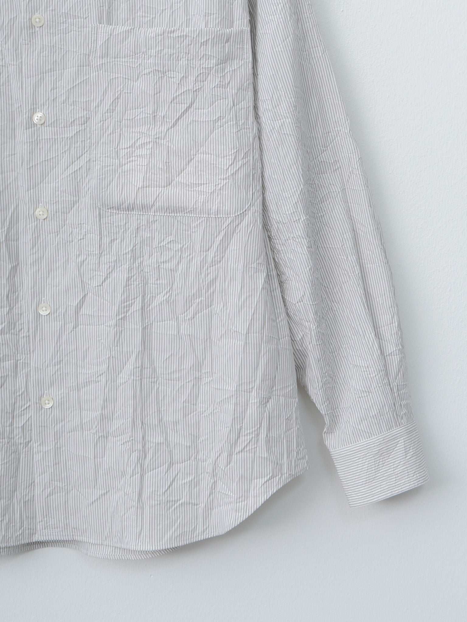 Namu Shop - Nicholson & Nicholson CLEA-CC Shirt - Gray Stripe