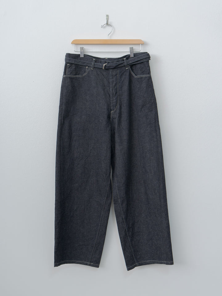 Namu Shop - Blurhms 12.9oz Denim Bias Belted Pants - Indigo