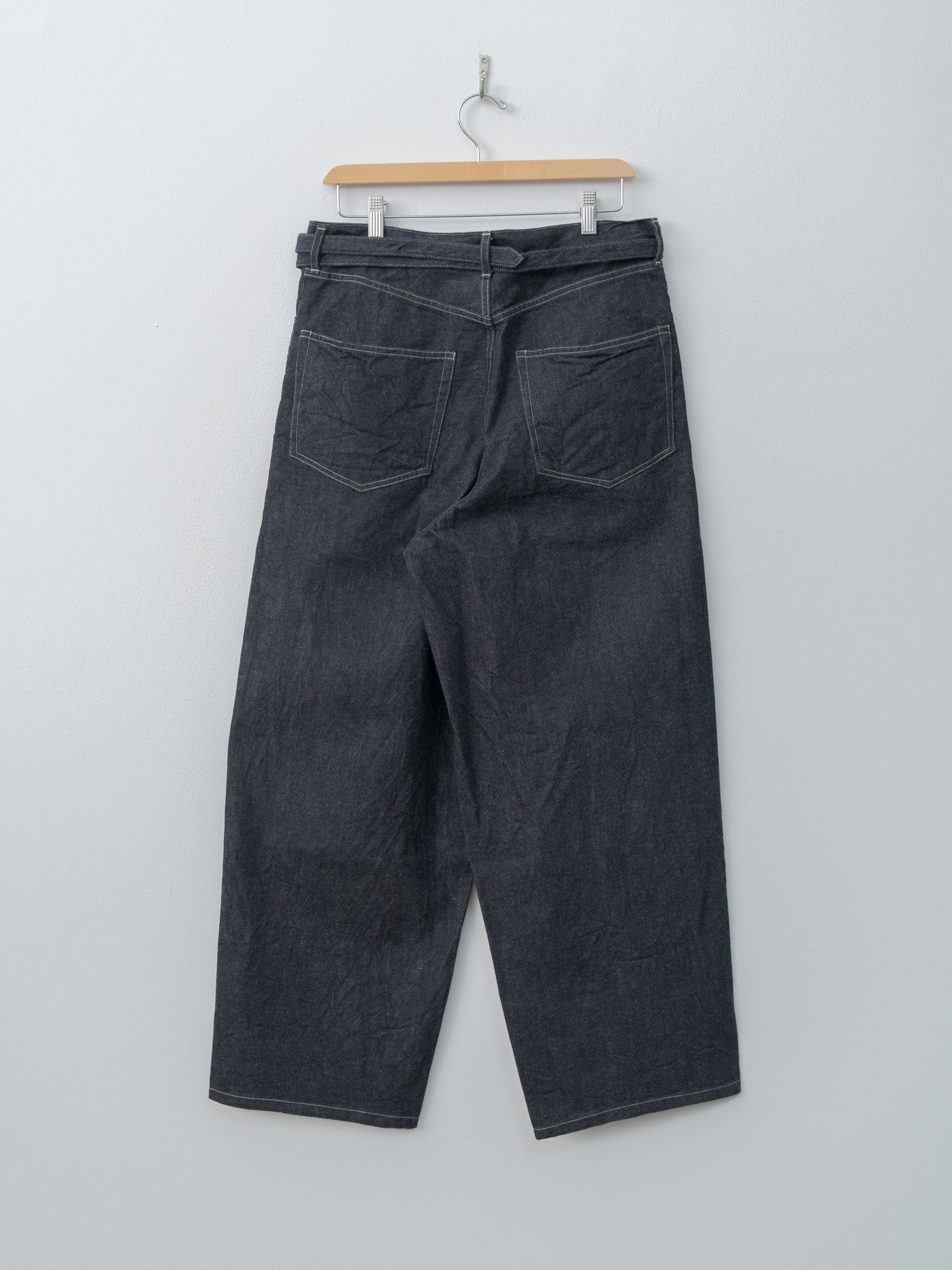 Namu Shop - Blurhms 12.9oz Denim Bias Belted Pants - Indigo