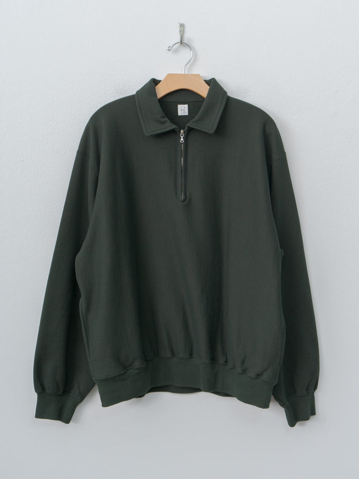 Namu Shop - Blurhms Thin-Sweat Half-Zip P/O - Dark Green