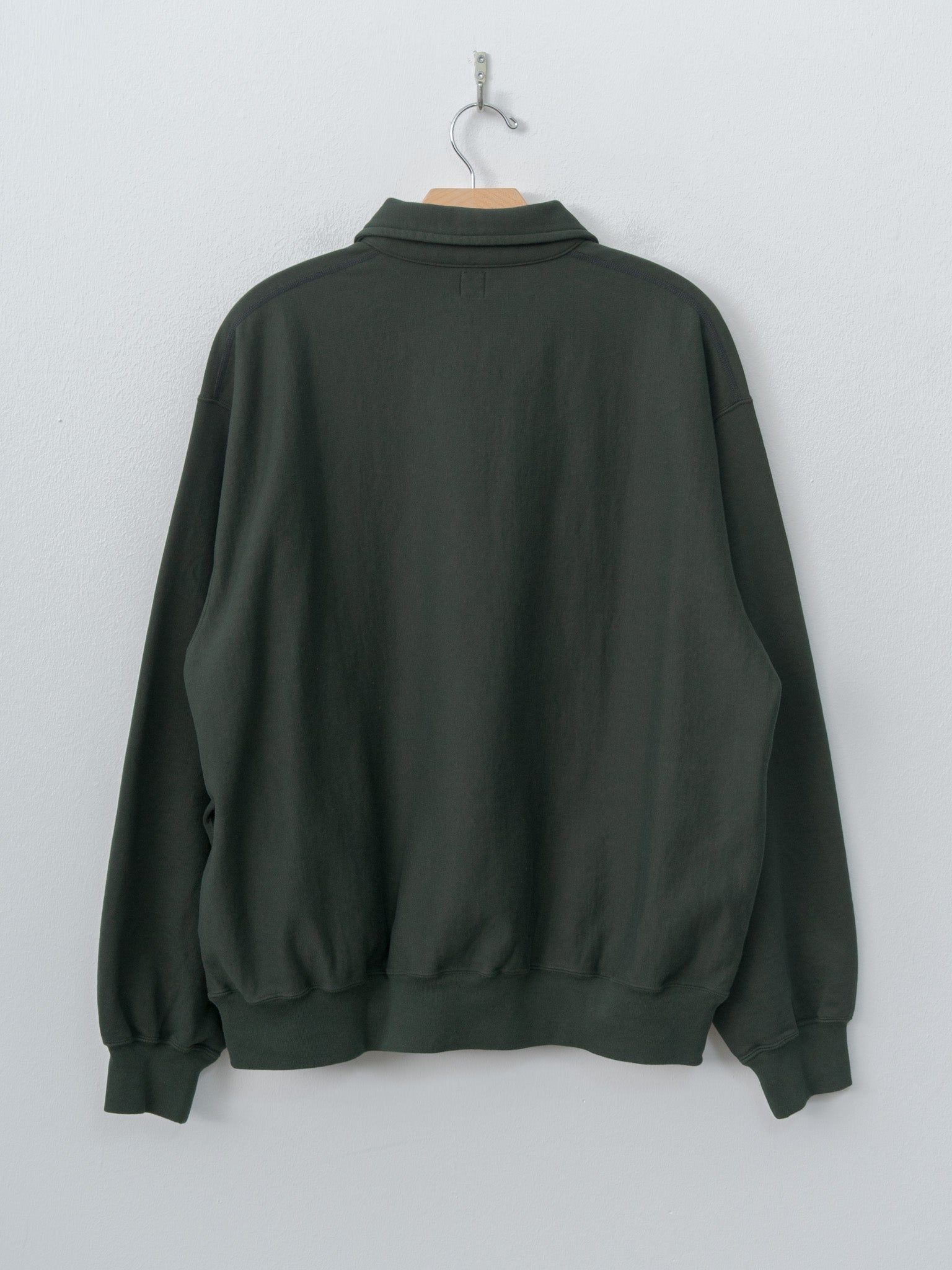 Namu Shop - Blurhms Thin-Sweat Half-Zip P/O - Dark Green
