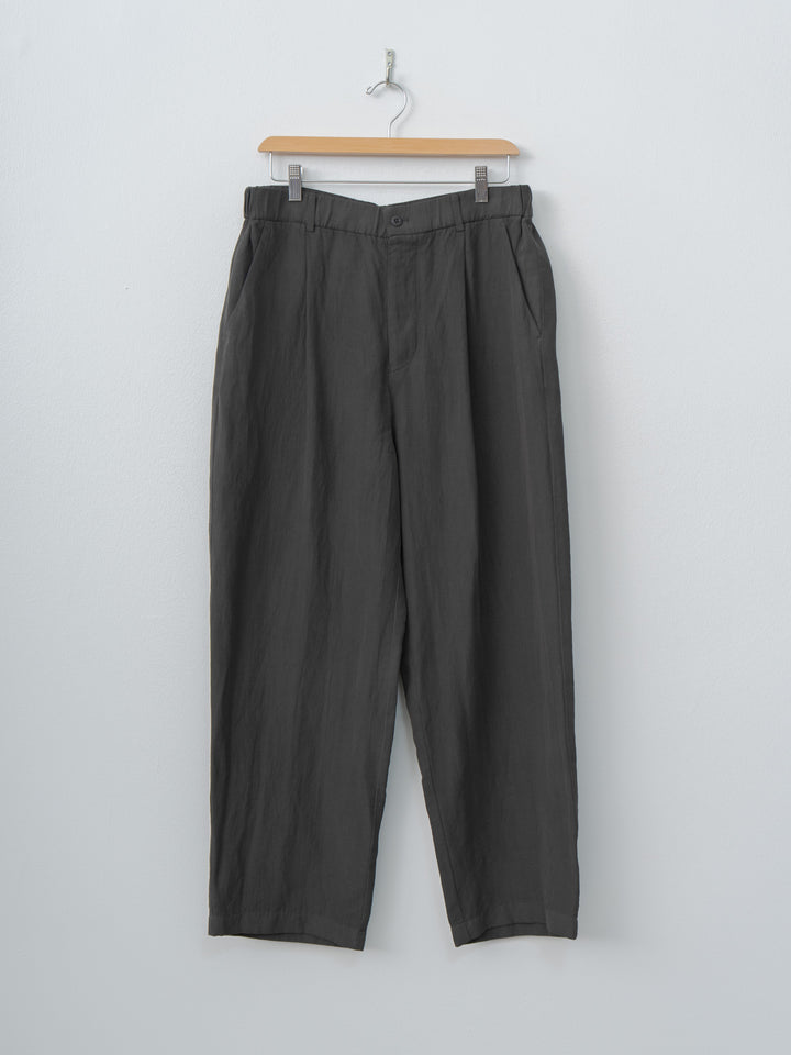 Namu Shop - Aton Cotton Linen Voile Loose Fit Pants - Charcoal Gray