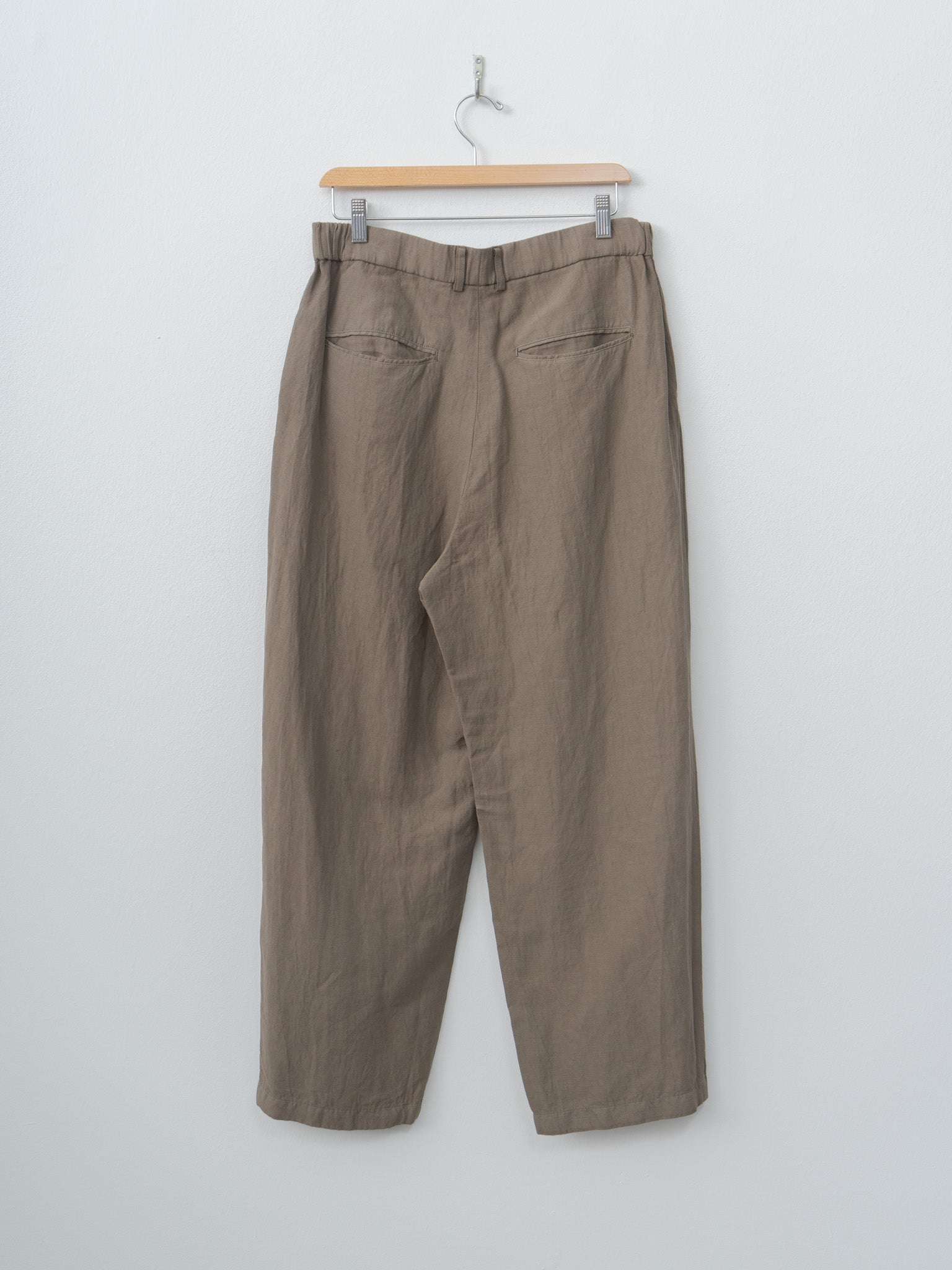 Namu Shop - Aton Cotton Linen Voile Loose Fit Pants - Beige