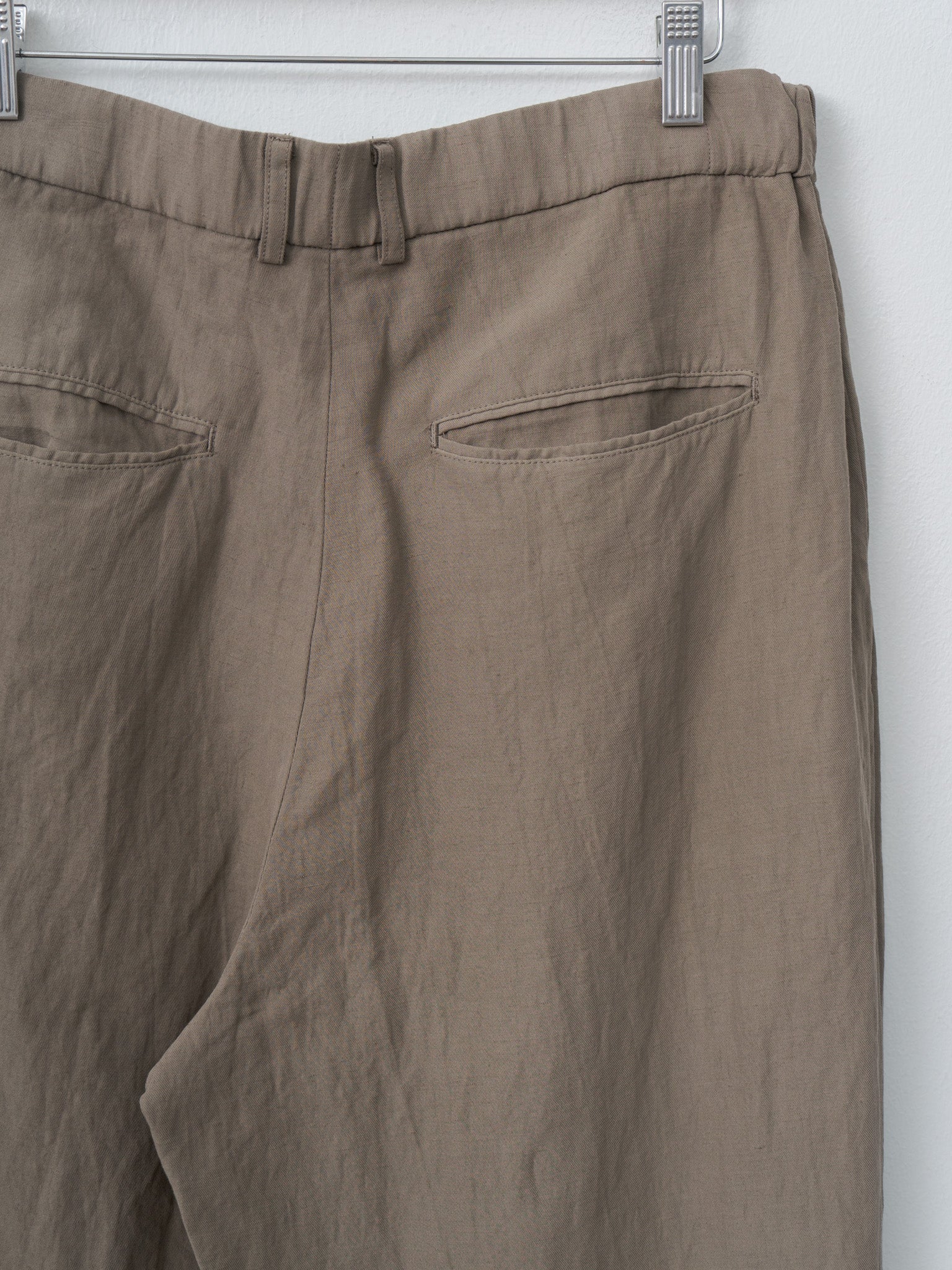 Namu Shop - Aton Cotton Linen Voile Loose Fit Pants - Beige