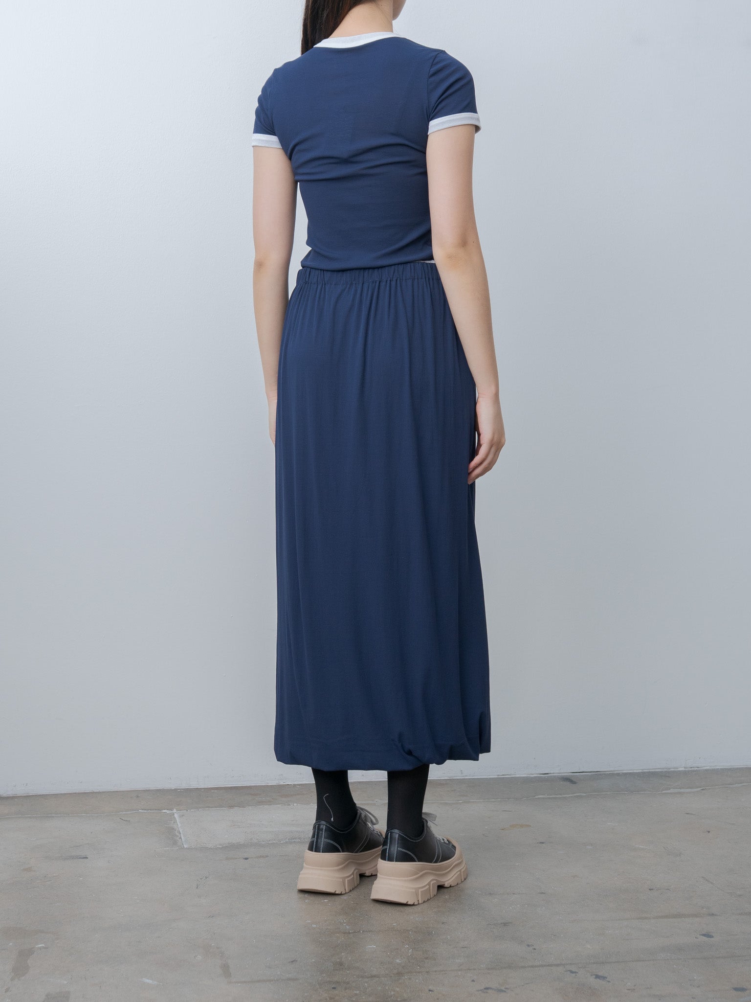Namu Shop - Babaco Twisted Cotton T-Shirt - Navy